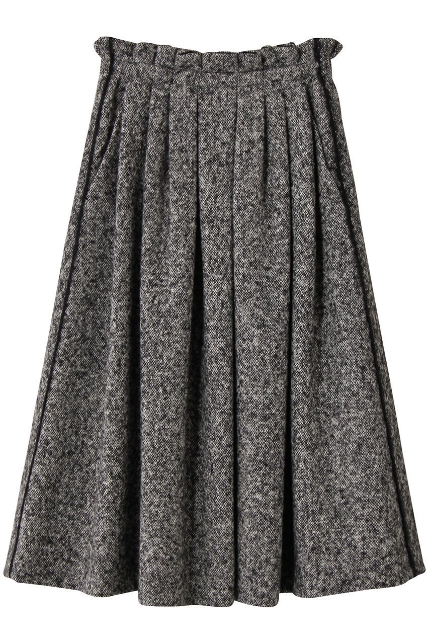 【ブラミンク/BLAMINK】のホームスパンギャザースカート インテリア・キッズ・メンズ・レディースファッション・服の通販 founy(ファニー) 　ファッション　Fashion　レディースファッション　Fashion for Women　スカート　Skirts　おすすめ　Recommended / Our Picks　ギャザー　Gathered, Ruffled　クラシカル　Classical, Vintage-Inspired　タートルネック　Turtleneck, High Neck　フレア　Flare, Flared　ブラック|ID: prp329100004717955 ipo3291000000035971639