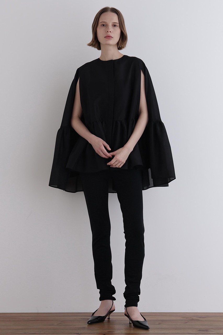 【ル フィル/LE PHIL】のシアーオーガンジーケープブラウス 人気、トレンドファッション・服の通販 founy(ファニー) ファッション Fashion レディースファッション Fashion for Women トップス・カットソー Cut & Sew Tops シャツ・ブラウス・オフィスカジュアル Elegant Blouses & Button-Ups おすすめ Recommended / Our Picks オーガンジー Organza Fabric シアー Sheer, See-Through スタンダード Standard, Basic スリット Slit, Slit Detail スリーブ Sleeve, Long Sleeve / Short Sleeve タートルネック Turtleneck, High Neck ボトム Bottoms, Lower Wear ロング Long, Long-Length ワイド Wide, Wide Fit other-3|ID: prp329100004717973 ipo3291000000034376985