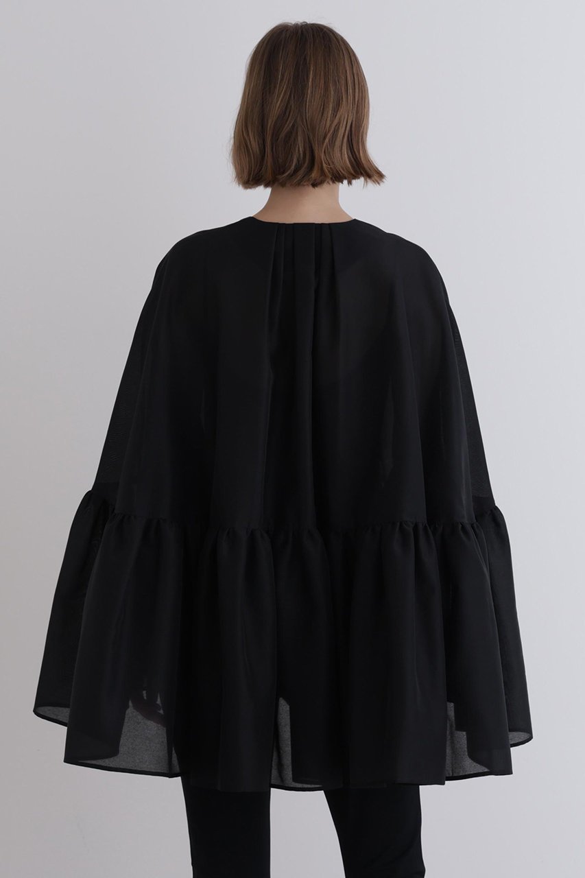 【ル フィル/LE PHIL】のシアーオーガンジーケープブラウス 人気、トレンドファッション・服の通販 founy(ファニー) ファッション Fashion レディースファッション Fashion for Women トップス・カットソー Cut & Sew Tops シャツ・ブラウス・オフィスカジュアル Elegant Blouses & Button-Ups おすすめ Recommended / Our Picks オーガンジー Organza Fabric シアー Sheer, See-Through スタンダード Standard, Basic スリット Slit, Slit Detail スリーブ Sleeve, Long Sleeve / Short Sleeve タートルネック Turtleneck, High Neck ボトム Bottoms, Lower Wear ロング Long, Long-Length ワイド Wide, Wide Fit other-5|ID: prp329100004717973 ipo3291000000034376987