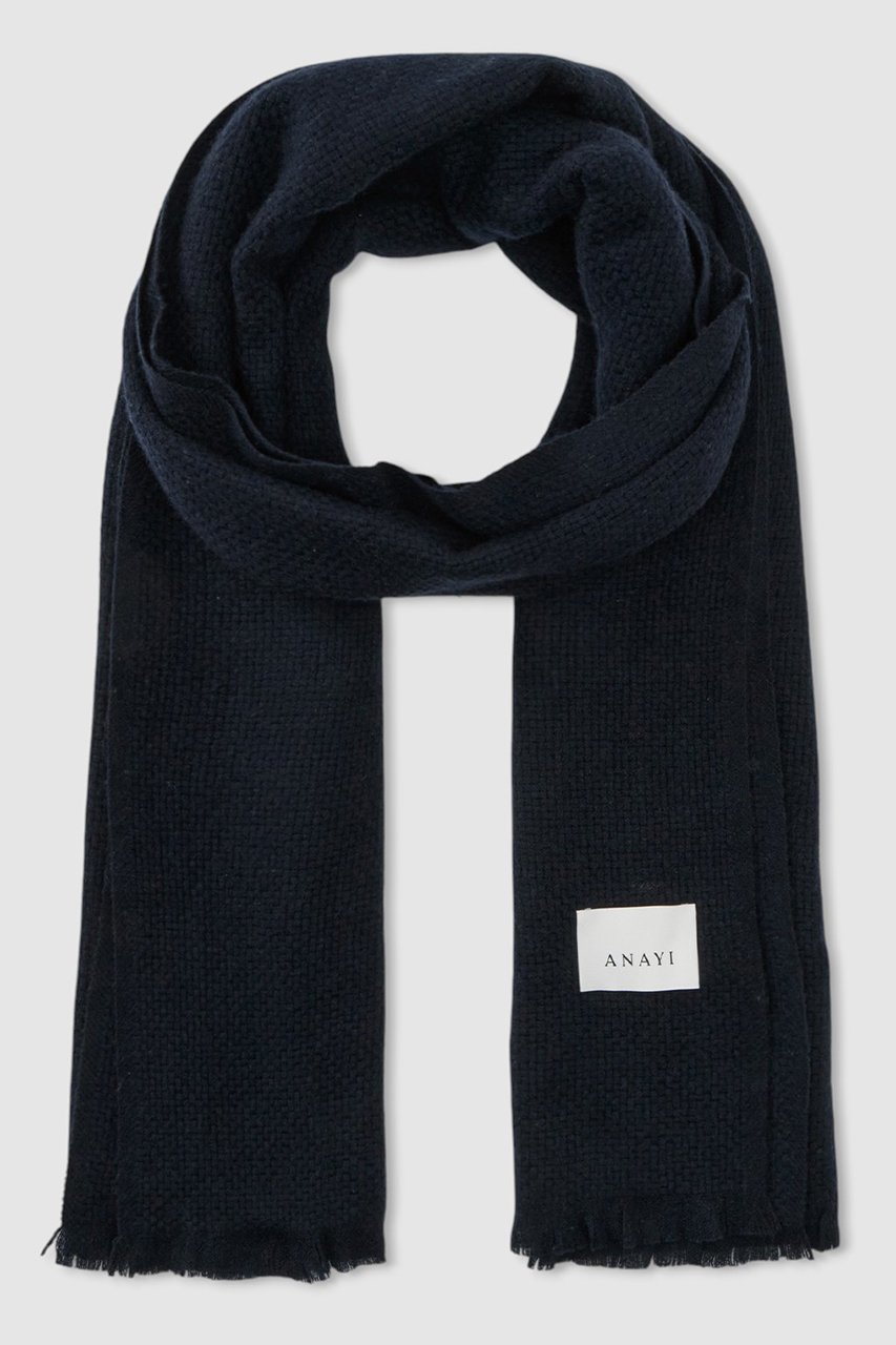 【アナイ/ANAYI】のウールカシミヤプリペラストール インテリア・キッズ・メンズ・レディースファッション・服の通販 founy(ファニー) 　ファッション　Fashion　レディースファッション　Fashion for Women　ストール　Soft & Warm Scarves　マフラー・スヌード / 冬小物の定番　Scarves & Mufflers　シンプル　Simple, Minimal　ストール　Stole, Wrap　マフラー　Scarf, Muffler　新作・新入荷　New Arrivals / New In　ネイビー|ID: prp329100004717981 ipo3291000000034091282