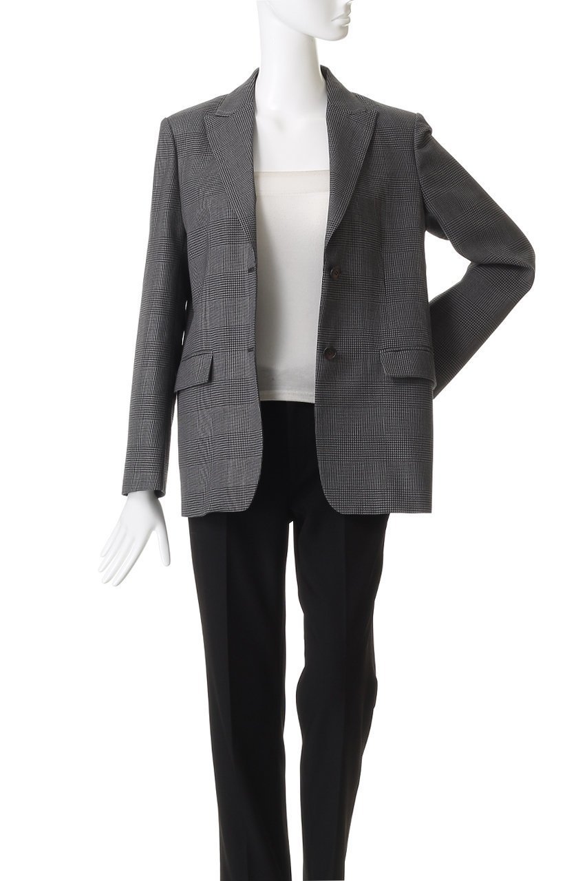 【ジェイドット/j.】のグレンチェックウールシングルジャケット 人気、トレンドファッション・服の通販 founy(ファニー) 　ファッション　Fashion　レディースファッション　Fashion for Women　アウター　Coat / Outerwear Collection　レディースジャケット・軽アウター　Jackets　シンプル　Simple, Minimal　ジャケット　Jacket, Outerwear　スリーブ　Sleeve, Long Sleeve / Short Sleeve　チェック　Check, Plaid, Tartan　マニッシュ　Mannish, Boyish　ロング　Long, Long-Length　エレガント 上品　Elegant　新作・新入荷　New Arrivals / New In　A/W・秋冬　Autumn/Winter　other-7|ID: prp329100004717987 ipo3291000000034091330