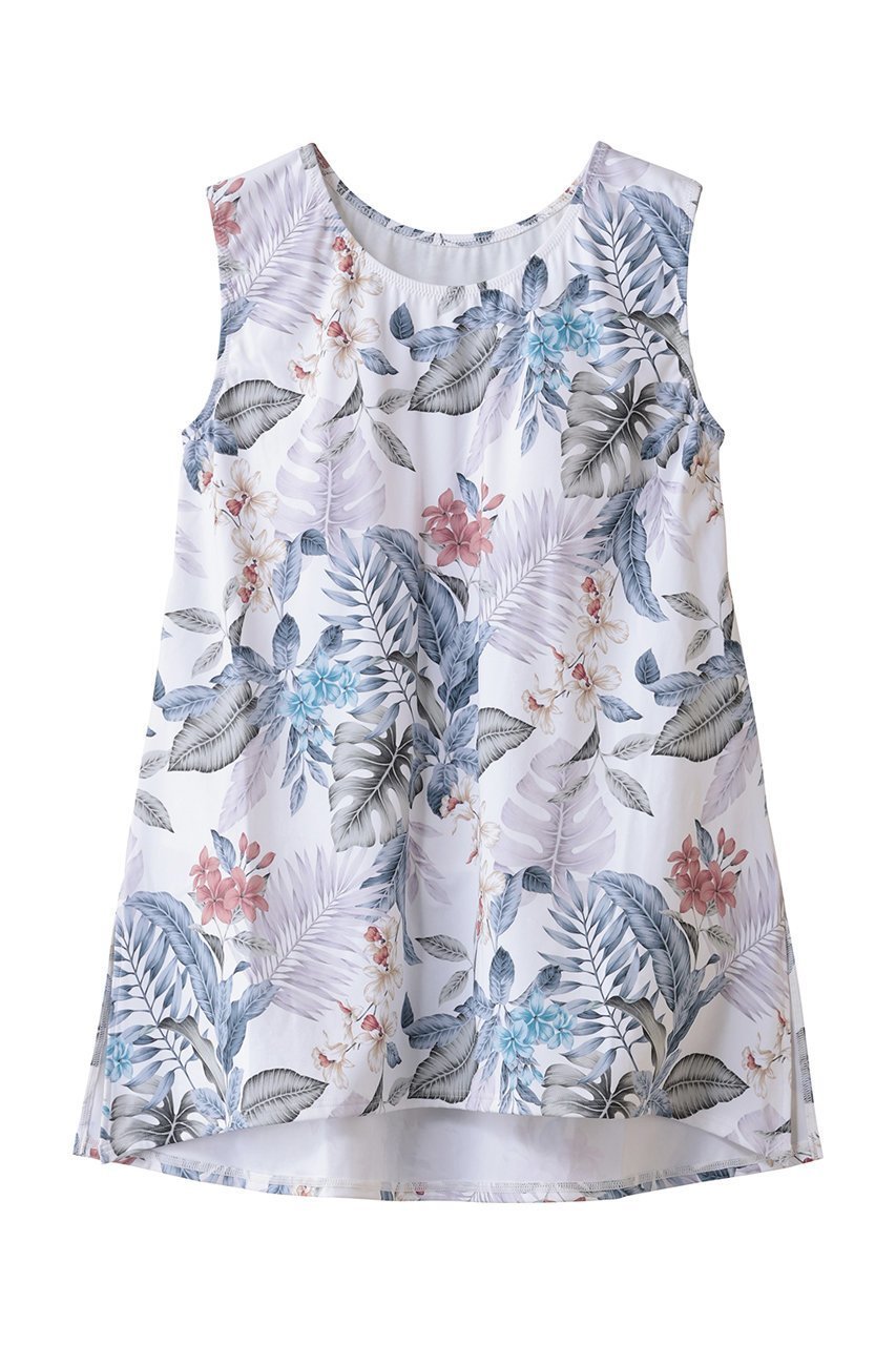 【レイール/Reir】の【水陸両用】プリントカップ付きトップス インテリア・キッズ・メンズ・レディースファッション・服の通販 founy(ファニー) 　ファッション　Fashion　レディースファッション　Fashion for Women　トップス・カットソー　Cut & Sew Tops　スポーツウェア　Functional & Stylish Sportswear　スポーツ トップス　Athletic Tops / Workout Tops / Training Shirts　2026年　2026　ストレッチ　Stretch, Stretchy Fabric　スポーツ　Sports, Activewear　プリント　Print, Printed Pattern　ボトム　Bottoms, Lower Wear　夏　Summer　春　Spring　S/S・春夏　SS, Spring/Summer, Warm Season　水着　Swimsuit, Swimwear　ホワイト|ID: prp329100004717990 ipo3291000000035384483