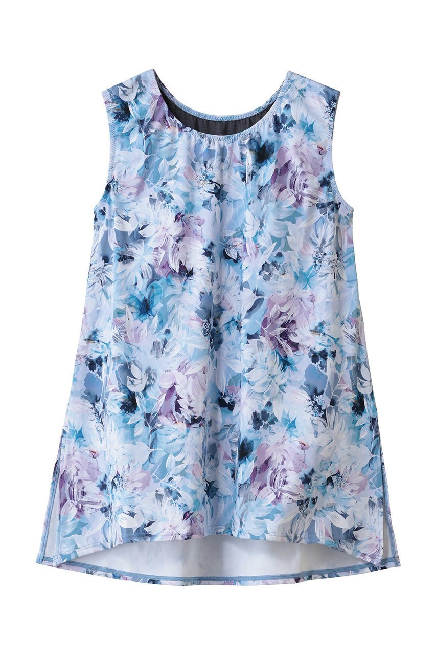 【レイール/Reir】の【水陸両用】プリントカップ付きトップス インテリア・キッズ・メンズ・レディースファッション・服の通販 founy(ファニー) 　ファッション　Fashion　レディースファッション　Fashion for Women　トップス・カットソー　Cut & Sew Tops　スポーツウェア　Functional & Stylish Sportswear　スポーツ トップス　Athletic Tops / Workout Tops / Training Shirts　2026年　2026　ストレッチ　Stretch, Stretchy Fabric　スポーツ　Sports, Activewear　プリント　Print, Printed Pattern　ボトム　Bottoms, Lower Wear　夏　Summer　春　Spring　S/S・春夏　SS, Spring/Summer, Warm Season　水着　Swimsuit, Swimwear　ブルー|ID: prp329100004717990 ipo3291000000035384485