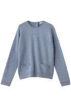 【エブール/ebure】の【10/10 0:00販売開始】ブレードポイントケーブルニット クルーネックプルオーバー ライトブルー|ID: prp329100004718006 ipo3291000000034091607
