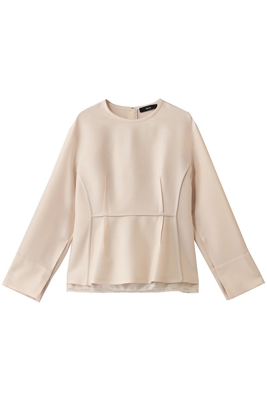 【エブール/ebure】のシルクウールツイル キャミコンビプルオーバーブラウス 人気、トレンドファッション・服の通販 founy(ファニー) 　ファッション　Fashion　レディースファッション　Fashion for Women　トップス・カットソー　Cut & Sew Tops　キャミソール&ノースリーブ　Camisoles & Sleeveless Tops　シャツ・ブラウス・オフィスカジュアル　Elegant Blouses & Button-Ups　カジュアルプルオーバー・ニットトップス　Pullovers & Knit Tops / Casual Pullovers　おすすめ　Recommended / Our Picks　キャミソール　Camisole, Spaghetti Strap Top　シェイプ　Shape, Slim Fit　シルク　Silk, 100% Silk　スリーブ　Sleeve, Long Sleeve / Short Sleeve　パイピング　Piping, Trim Design　フォルム　Silhouette, Form　フランス　France, French　マニッシュ　Mannish, Boyish　レース　Lace, Lace Fabric　ロング　Long, Long-Length　 other-1|ID: prp329100004718009 ipo3291000000036086111