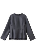 【エブール/ebure】のシルクウールツイル キャミコンビプルオーバーブラウス グレー|ID:prp329100004718009