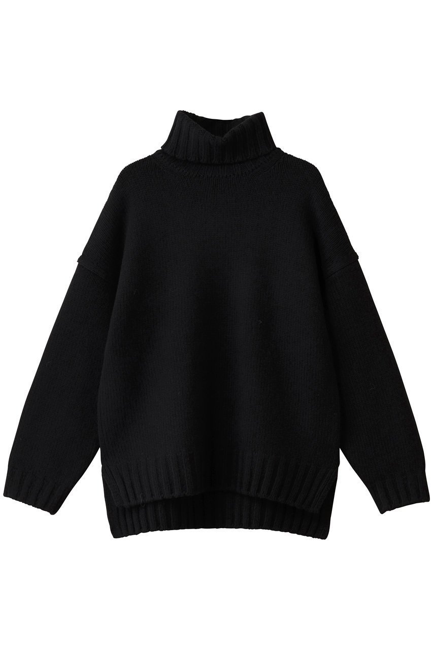 【スローン/SLOANE】の3G ジーロンラム×カシミヤ ドロップショルダー ニットトップス インテリア・キッズ・メンズ・レディースファッション・服の通販 founy(ファニー) 　ファッション　Fashion　レディースファッション　Fashion for Women　トップス・カットソー　Cut & Sew Tops　ニット　Knit Tops & Sweaters　カジュアルプルオーバー・ニットトップス　Pullovers & Knit Tops / Casual Pullovers　イタリア　Italy　ショルダー　Shoulder, Shoulder Strap　ドロップ　Drop Shoulder, Dropped Style　別注　Limited Edition, Custom Order　定番　Standard, Basic Item　新作・新入荷　New Arrivals / New In　ブラック|ID: prp329100004719362 ipo3291000000034102769