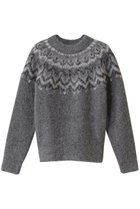 【スローン/SLOANE】の3Gヨーク編み アルパカ×ウール ノルディッククルーネック ニットトップス グレー|ID: prp329100004719363 ipo3291000000034102776