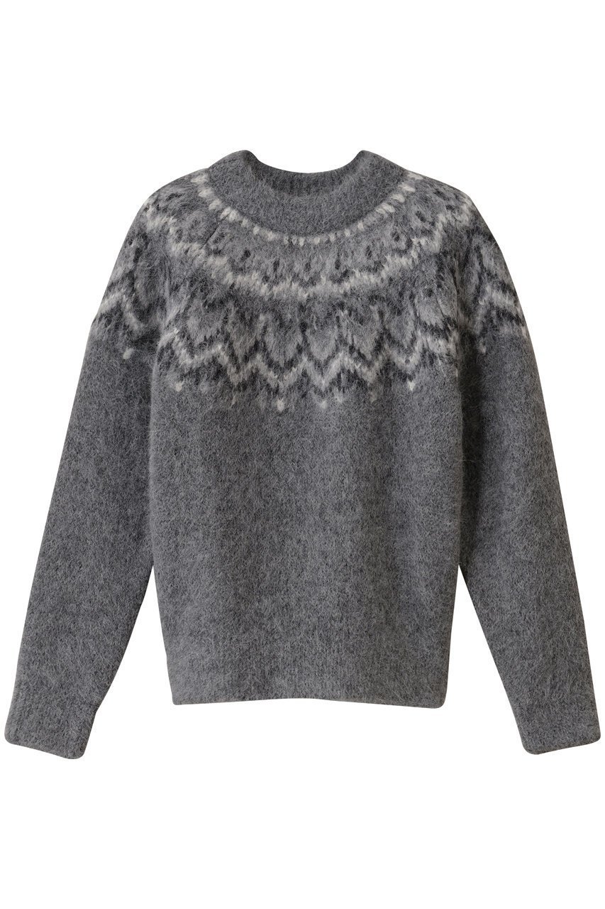 【スローン/SLOANE】の3Gヨーク編み アルパカ×ウール ノルディッククルーネック ニットトップス インテリア・キッズ・メンズ・レディースファッション・服の通販 founy(ファニー) 　ファッション　Fashion　レディースファッション　Fashion for Women　トップス・カットソー　Cut & Sew Tops　ニット　Knit Tops & Sweaters　カジュアルプルオーバー・ニットトップス　Pullovers & Knit Tops / Casual Pullovers　なめらか　Smooth, Silky Texture　クラシカル　Classical, Vintage-Inspired　ヨーク　Yoke, Yoke Design　新作・新入荷　New Arrivals / New In　A/W・秋冬　Autumn/Winter　グレー|ID: prp329100004719363 ipo3291000000034102776