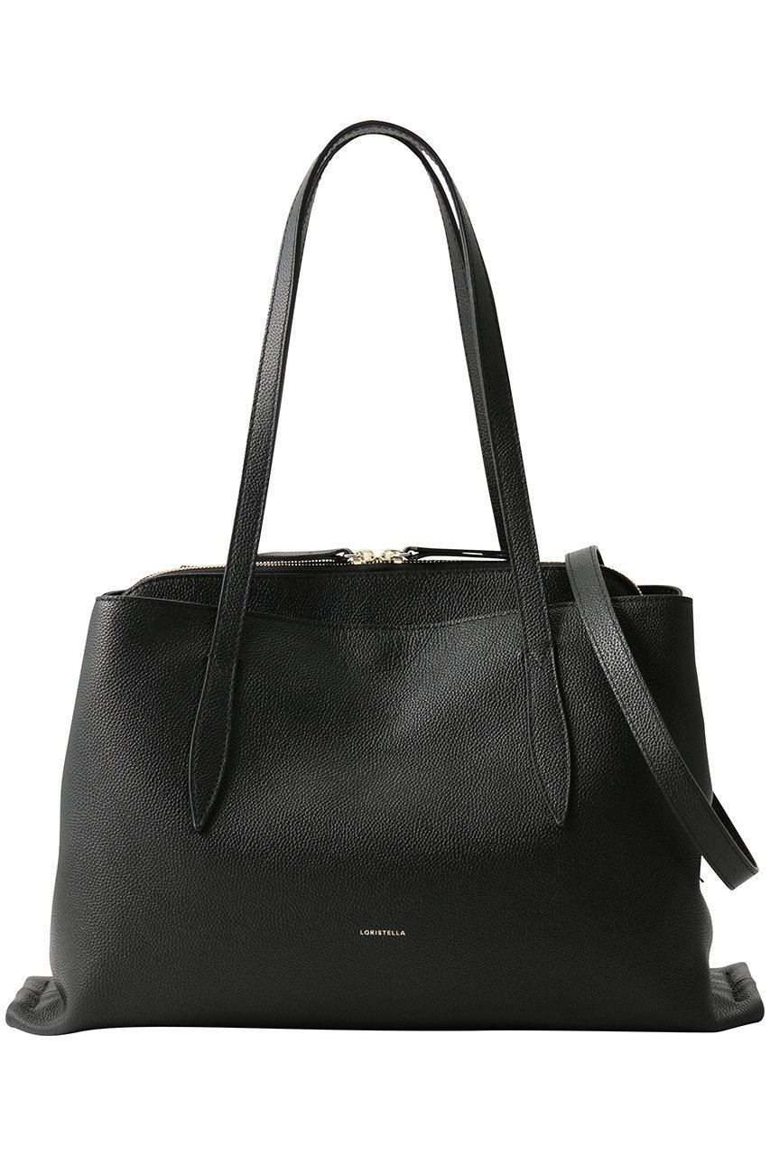 【ロリステッラ/LORISTELLA】のLORENZA ラージショルダートート インテリア・キッズ・メンズ・レディースファッション・服の通販 founy(ファニー) 　ファッション　Fashion　レディースファッション　Fashion for Women　バッグ　Bags　スクエア　Square, Square Shape　ドッキング　Docking, Mixed Material　ラウンド　Round, Round Neck　ラップ　Wrap, Wrap Design　人気　Popular, Best Seller　ビジネス 仕事 通勤　Business / Work / Commuting　新作・新入荷　New Arrivals / New In　ブラック|ID: prp329100004719389 ipo3291000000034102973