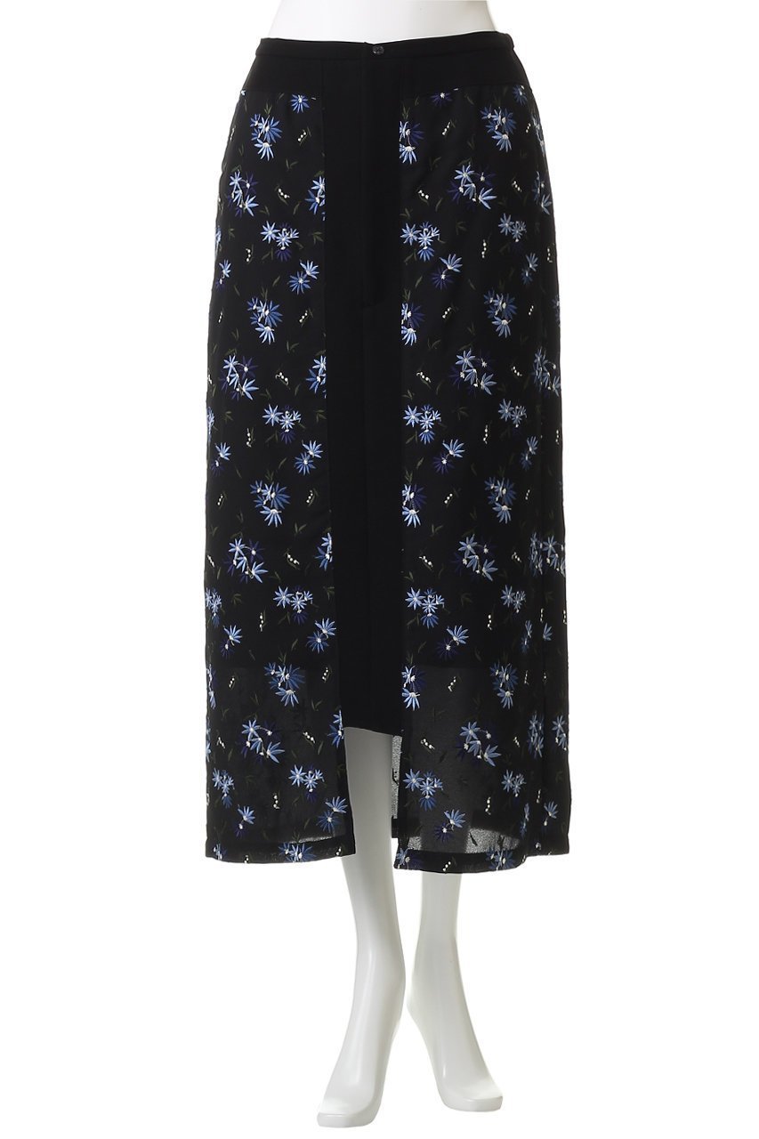 【ロキト/LOKITHO】のフラワー エンブロイダリー ストレート スカート 人気、トレンドファッション・服の通販 founy(ファニー) 　ファッション　Fashion　レディースファッション　Fashion for Women　スカート　Skirts　ロングスカート　Long Skirts / Maxi & Midi Skirts　エンブロイダリー　Embroidery Design　ストレート　Straight, Straight Cut　フラワー　Flower, Floral　フロント　Front, Front Design　ロング　Long, Long-Length　無地　Plain, Solid Color　other-2|ID: prp329100004719397 ipo3291000000035924725