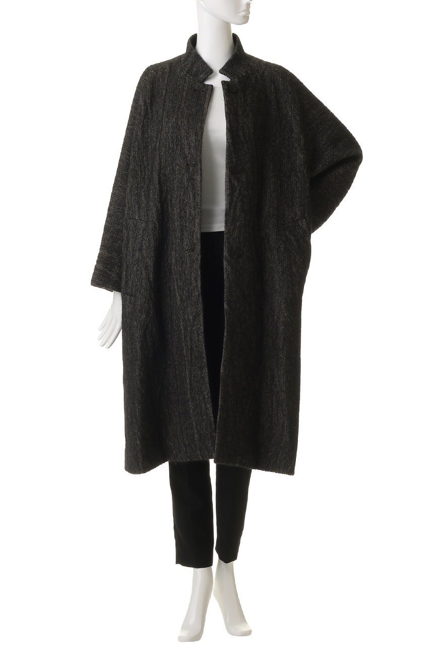 【プレインピープル/PLAIN PEOPLE】のウールへリンボンチェスターコート 人気、トレンドファッション・服の通販 founy(ファニー) 　ファッション　Fashion　レディースファッション　Fashion for Women　アウター　Coat / Outerwear Collection　コート・ロングコート・ピーコート　Long Coats, Peacoats & More　チェスターコート・ロング丈アウター　Chester Coats / Chesterfield Long Coats　アンゴラ　Angora Knitwear　イタリア　Italy　スリーブ　Sleeve, Long Sleeve / Short Sleeve　ロング　Long, Long-Length　新作・新入荷　New Arrivals / New In　other-7|ID: prp329100004719401 ipo3291000000034103090