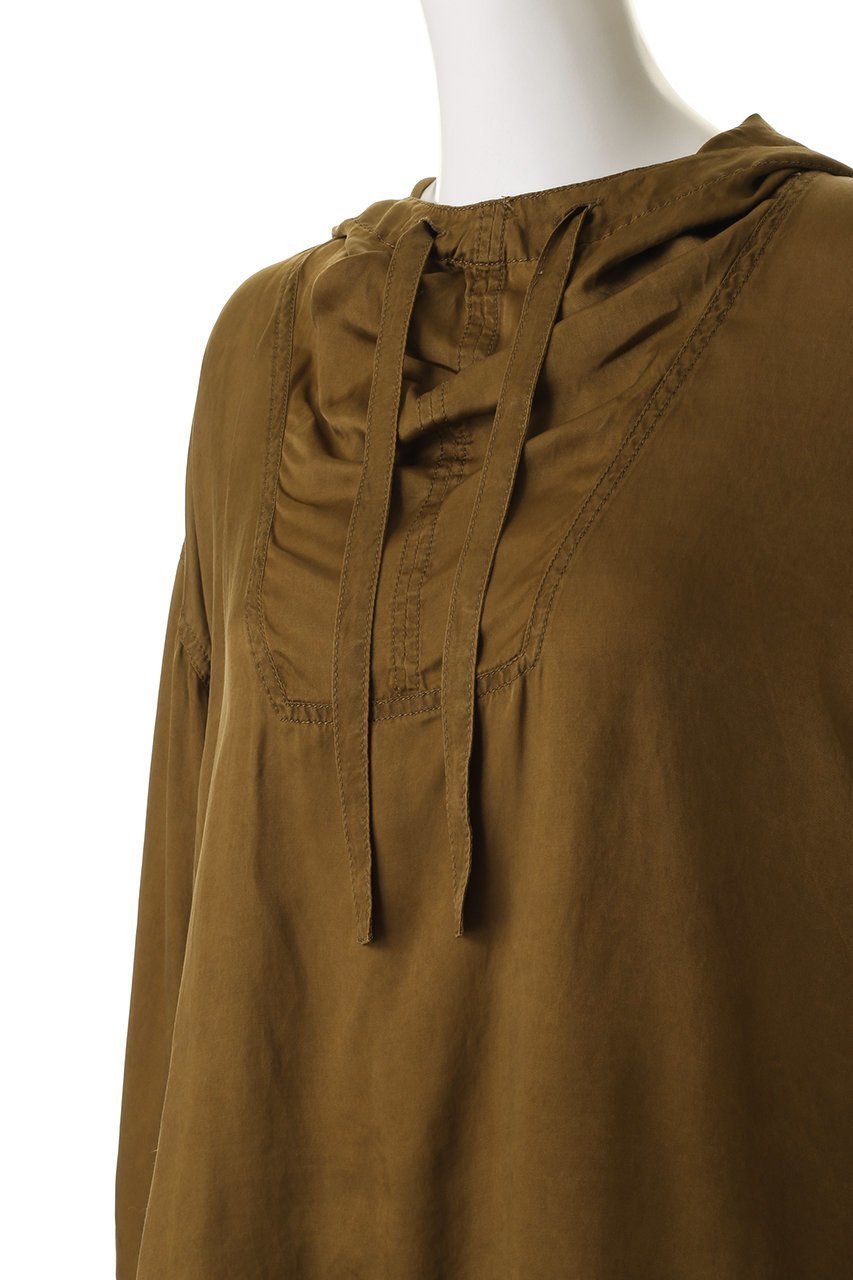 【プレインピープル/PLAIN PEOPLE】のearth pigment cloth アノラック風ブラウス 人気、トレンドファッション・服の通販 founy(ファニー) 　ファッション　Fashion　レディースファッション　Fashion for Women　トップス・カットソー　Cut & Sew Tops　シャツ・ブラウス・オフィスカジュアル　Elegant Blouses & Button-Ups　とろみ　Fluid, Flowy Fabric　スタイリッシュ　Stylish, Fashionable　スリーブ　Sleeve, Long Sleeve / Short Sleeve　トラベル　Travel, Travel Gear　モダン　Modern, Contemporary　ロング　Long, Long-Length　エレガント 上品　Elegant　新作・新入荷　New Arrivals / New In　other-5|ID: prp329100004719403 ipo3291000000034103102
