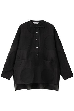 【プレインピープル/PLAIN PEOPLE】 ビッグドットスラッシュネックシャツ人気、トレンドファッション・服の通販 founy(ファニー) ファッション Fashion レディースファッション Fashion for Women トップス・カットソー Cut & Sew Tops シャツ・ブラウス・オフィスカジュアル Elegant Blouses & Button-Ups スリーブ Sleeve, Long Sleeve / Short Sleeve ドット Polka Dot, Dot Pattern モダン Modern, Contemporary リボン Ribbon, Bow ロング Long, Long-Length |ID:prp329100004719404