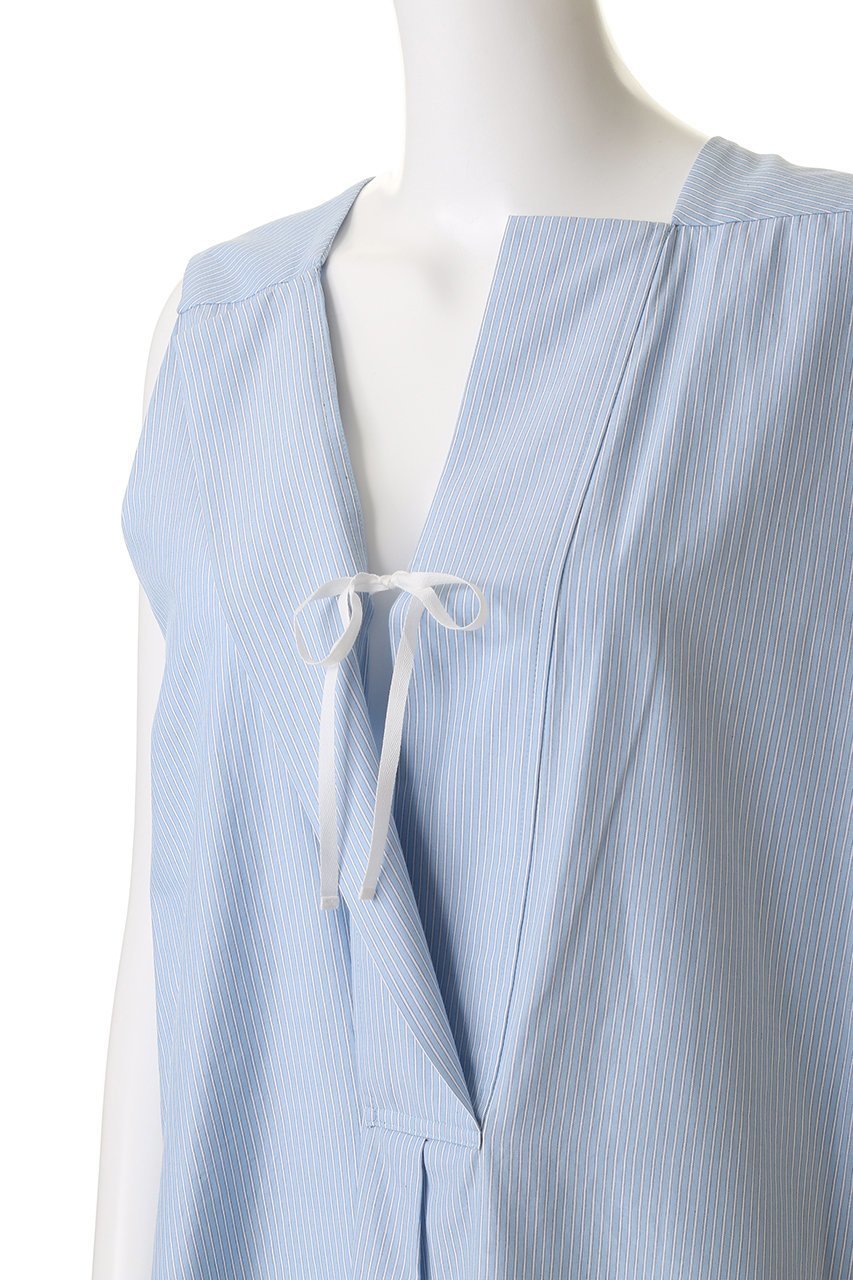 【プレインピープル/PLAIN PEOPLE】のブルーストライプジャンプスーツ 人気、トレンドファッション・服の通販 founy(ファニー) 　ファッション　Fashion　レディースファッション　Fashion for Women　パンツ　Pants & Trousers　コレクション　Collection, Seasonal Line　スーツ　Suit, Formalwear　ドレス　Dress, One-Piece　ポケット　Pocket, Pocket Detail　リボン　Ribbon, Bow　other-6|ID: prp329100004719405 ipo3291000000035924738