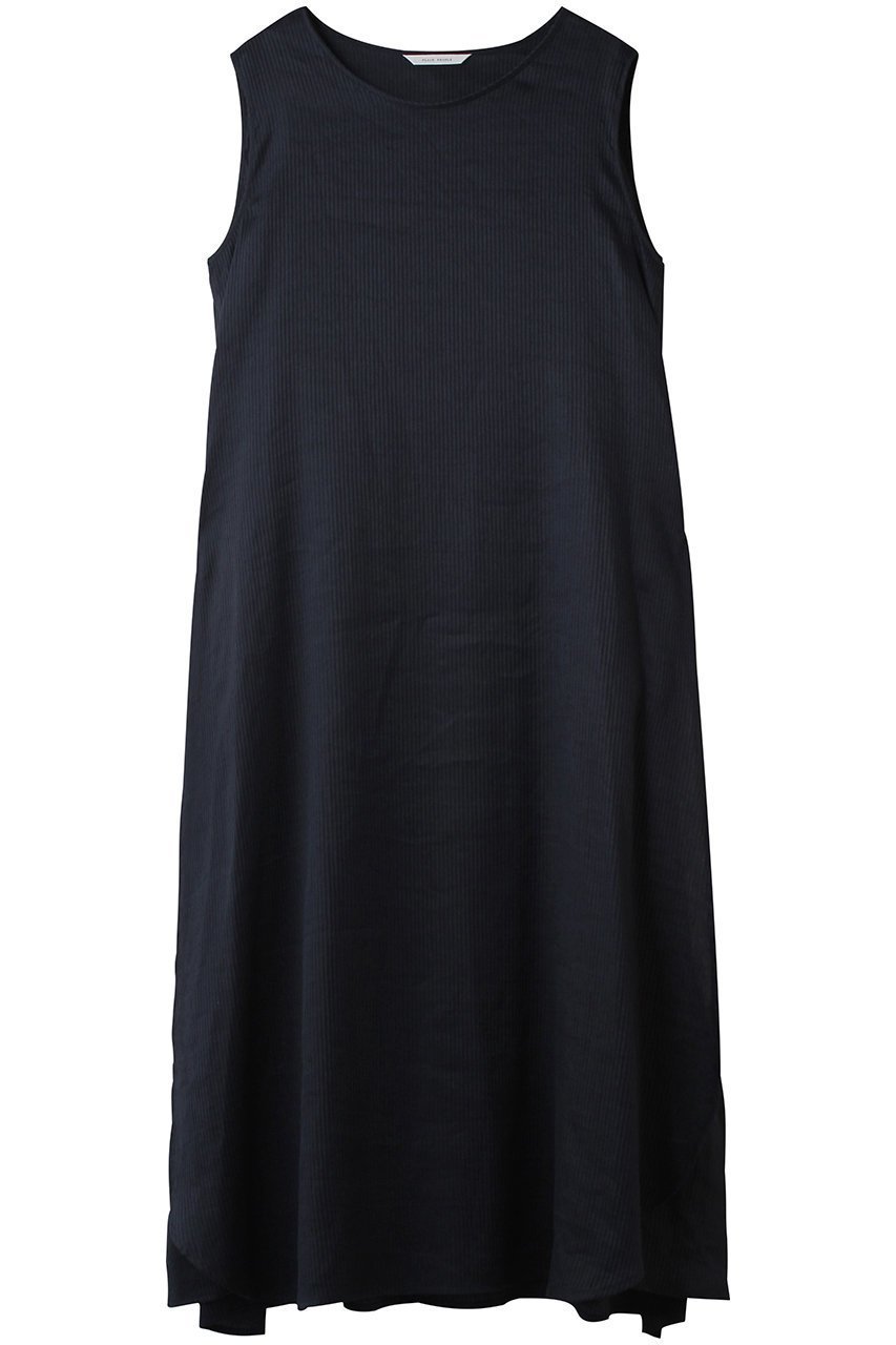 【プレインピープル/PLAIN PEOPLE】のリネンシルクピケセパレートワンピース インテリア・キッズ・メンズ・レディースファッション・服の通販 founy(ファニー) 　ファッション　Fashion　レディースファッション　Fashion for Women　ワンピース　Dresses　チュニック　Tunic Tops & Dresses　キャミソール　Camisole, Spaghetti Strap Top　シルク　Silk, 100% Silk　シンプル　Simple, Minimal　ストライプ　Stripe, Striped Pattern　スリット　Slit, Slit Detail　チュニック　Tunic, Long Top　ノースリーブ　Sleeveless, No-Sleeve　リネン　Linen, Linen Fabric　ロング　Long, Long-Length　ネイビー|ID: prp329100004719407 ipo3291000000034294749