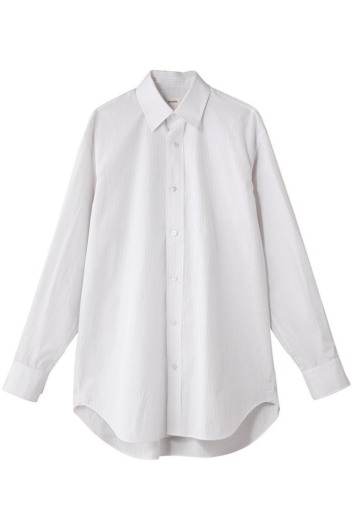 【ブラミンク/BLAMINK】のコットンストライプレギュラーカラーシャツ インテリア・キッズ・メンズ・レディースファッション・服の通販 founy(ファニー) https://founy.com/ ファッション Fashion レディースファッション Fashion for Women トップス・カットソー Cut & Sew Tops シャツ・ブラウス・オフィスカジュアル Elegant Blouses & Button-Ups シンプル Simple, Minimal ストライプ Stripe, Striped Pattern スリーブ Sleeve, Long Sleeve / Short Sleeve ボトム Bottoms, Lower Wear レギュラー Regular, Standard Fit ロング Long, Long-Length エレガント 上品 Elegant 新作・新入荷 New Arrivals / New In 羽織 Haori, Light Jacket |ID: prp329100004719412 ipo3291000000034103178