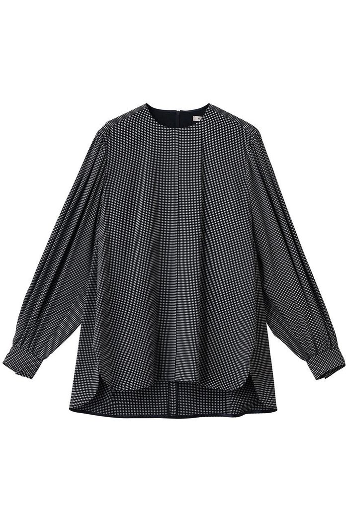 【ブラミンク/BLAMINK】のパターンクルーネックブラウス インテリア・キッズ・メンズ・レディースファッション・服の通販 founy(ファニー) https://founy.com/ ファッション Fashion レディースファッション Fashion for Women トップス・カットソー Cut & Sew Tops シャツ・ブラウス・オフィスカジュアル Elegant Blouses & Button-Ups ギャザー Gathered, Ruffled クラシカル Classical, Vintage-Inspired シルク Silk, 100% Silk シンプル Simple, Minimal スリーブ Sleeve, Long Sleeve / Short Sleeve プリント Print, Printed Pattern ボックス Boxy, Box Shape ボトム Bottoms, Lower Wear ロング Long, Long-Length エレガント 上品 Elegant |ID: prp329100004719417 ipo3291000000035136140