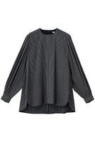 【ブラミンク/BLAMINK】のパターンクルーネックブラウス 人気、トレンドファッション・服の通販 founy(ファニー) ファッション Fashion レディースファッション Fashion for Women トップス・カットソー Cut & Sew Tops シャツ・ブラウス・オフィスカジュアル Elegant Blouses & Button-Ups ギャザー Gathered, Ruffled クラシカル Classical, Vintage-Inspired シルク Silk, 100% Silk シンプル Simple, Minimal スリーブ Sleeve, Long Sleeve / Short Sleeve プリント Print, Printed Pattern ボックス Boxy, Box Shape ボトム Bottoms, Lower Wear ロング Long, Long-Length エレガント 上品 Elegant |ID:prp329100004719417