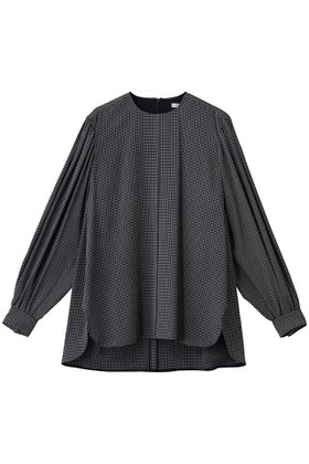 【ブラミンク/BLAMINK】のパターンクルーネックブラウス 人気、トレンドファッション・服の通販 founy(ファニー) ファッション Fashion レディースファッション Fashion for Women トップス・カットソー Cut & Sew Tops シャツ・ブラウス・オフィスカジュアル Elegant Blouses & Button-Ups ギャザー Gathered, Ruffled クラシカル Classical, Vintage-Inspired シルク Silk, 100% Silk シンプル Simple, Minimal スリーブ Sleeve, Long Sleeve / Short Sleeve プリント Print, Printed Pattern ボックス Boxy, Box Shape ボトム Bottoms, Lower Wear ロング Long, Long-Length エレガント 上品 Elegant 再入荷 Restock / Back in Stock |ID:prp329100004719417