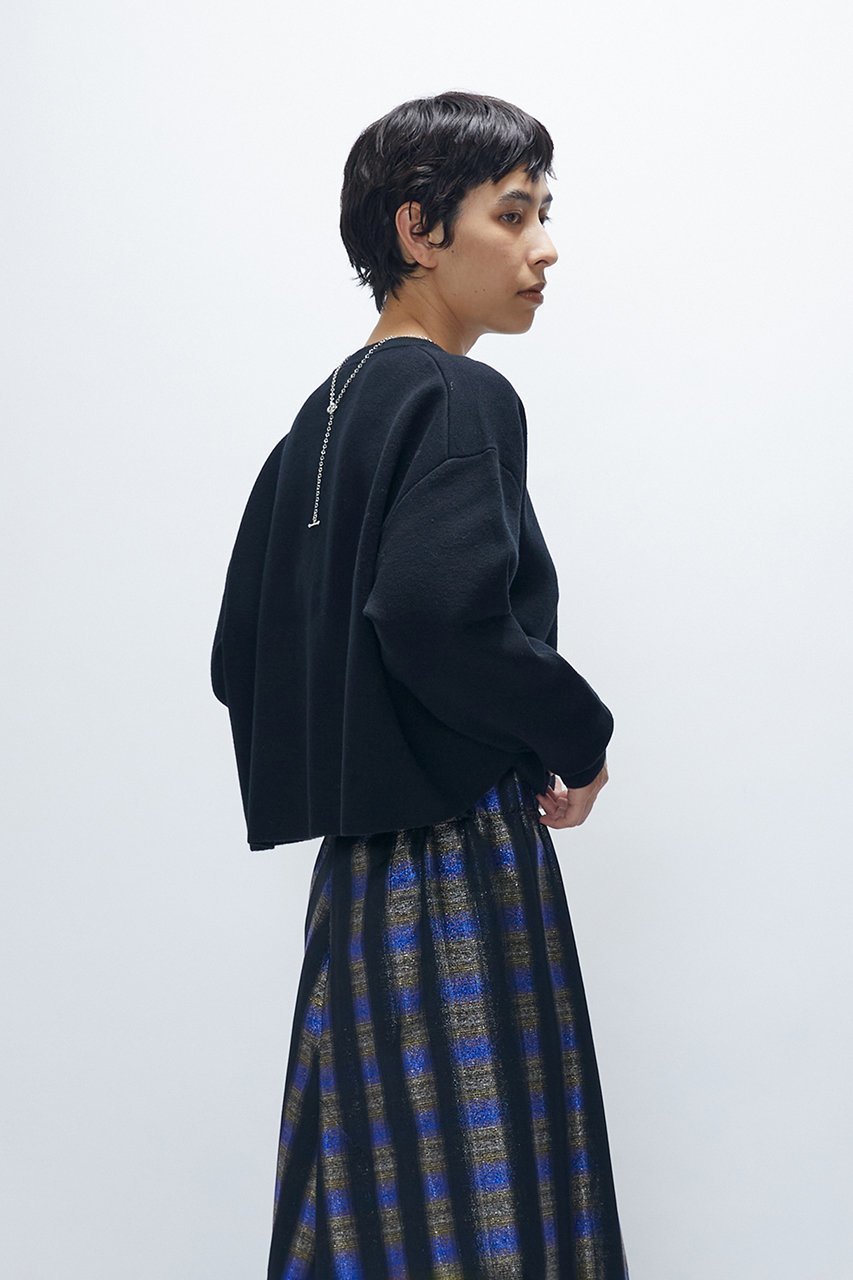 【プルミエ アロンディスモン/1er Arrondissement】のボックスショートニットプルオーバー 人気、トレンドファッション・服の通販 founy(ファニー) 　ファッション　Fashion　レディースファッション　Fashion for Women　トップス・カットソー　Cut & Sew Tops　ニット　Knit Tops & Sweaters　カジュアルプルオーバー・ニットトップス　Pullovers & Knit Tops / Casual Pullovers　ショート　Short, Short Length　シンプル　Simple, Minimal　デニム　Denim, Jeans Material　バランス　Balance, Style Balance　フィット　Fit, Slim Fit　フォルム　Silhouette, Form　ボックス　Boxy, Box Shape　other-7|ID: prp329100004719426 ipo3291000000034321805