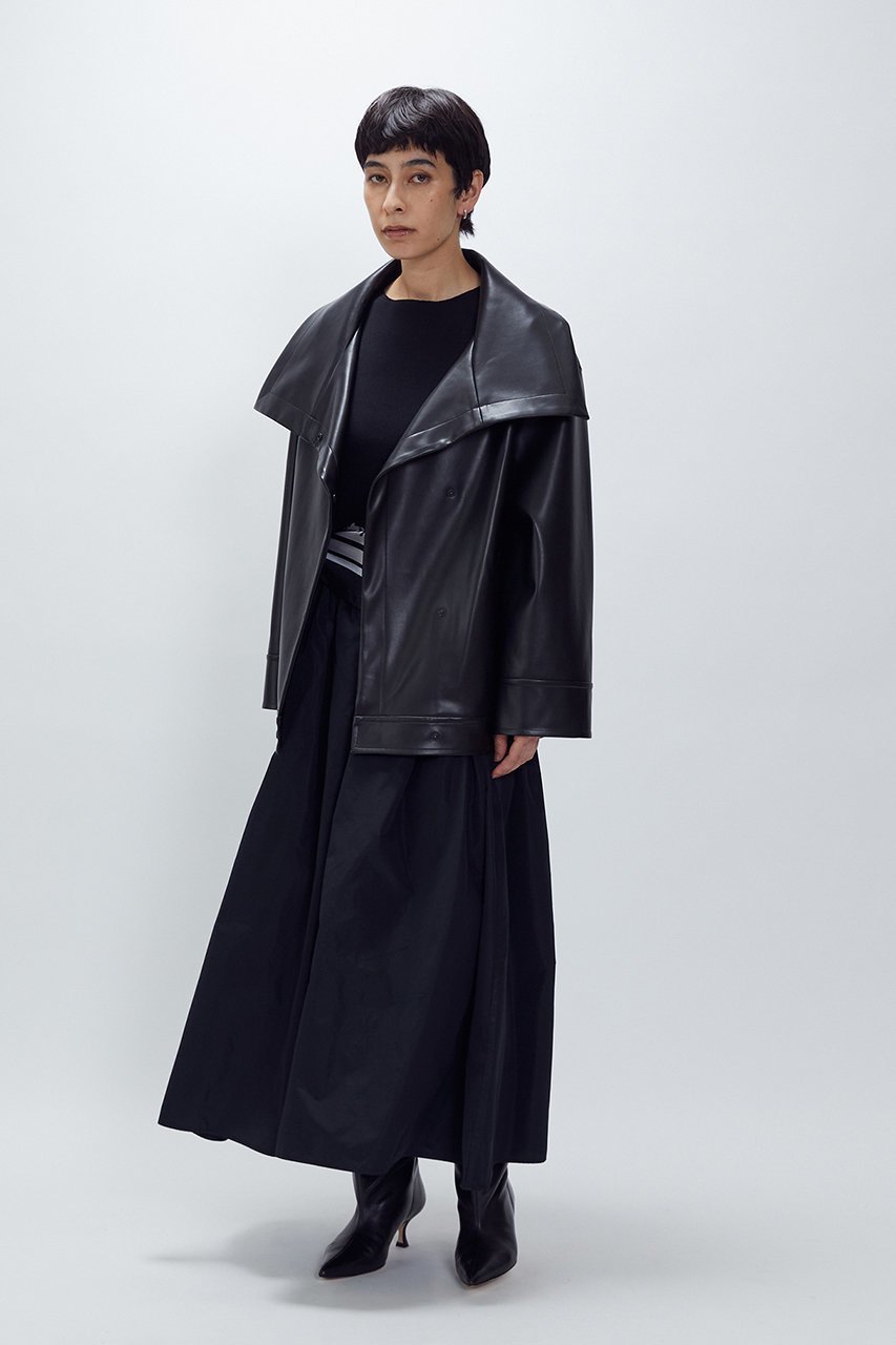 【プルミエ アロンディスモン/1er Arrondissement】のフェイクレザージャケット 人気、トレンドファッション・服の通販 founy(ファニー) 　ファッション　Fashion　レディースファッション　Fashion for Women　アウター　Coat / Outerwear Collection　レディースジャケット・軽アウター　Jackets　ジャケット　Jacket, Outerwear　スタンド　Stand Collar, Upright Stand　フェイクレザー　Faux Leather, PU Leather　ブルゾン　Blouson, Bomber Jacket　モダン　Modern, Contemporary　リアル　Real, Realistic　エレガント 上品　Elegant　再入荷　Restock / Back in Stock　A/W・秋冬　Autumn/Winter　other-8|ID: prp329100004719428 ipo3291000000034321810