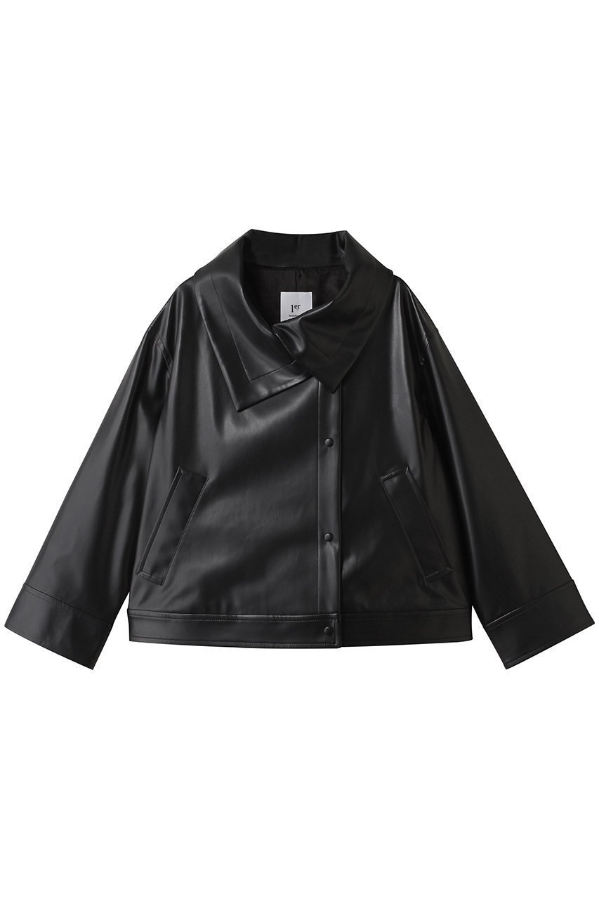 【プルミエ アロンディスモン/1er Arrondissement】のフェイクレザージャケット 人気、トレンドファッション・服の通販 founy(ファニー) 　ファッション　Fashion　レディースファッション　Fashion for Women　アウター　Coat / Outerwear Collection　レディースジャケット・軽アウター　Jackets　ジャケット　Jacket, Outerwear　スタンド　Stand Collar, Upright Stand　フェイクレザー　Faux Leather, PU Leather　ブルゾン　Blouson, Bomber Jacket　モダン　Modern, Contemporary　リアル　Real, Realistic　エレガント 上品　Elegant　A/W・秋冬　Autumn/Winter　 other-1|ID: prp329100004719428 ipo3291000000035561358