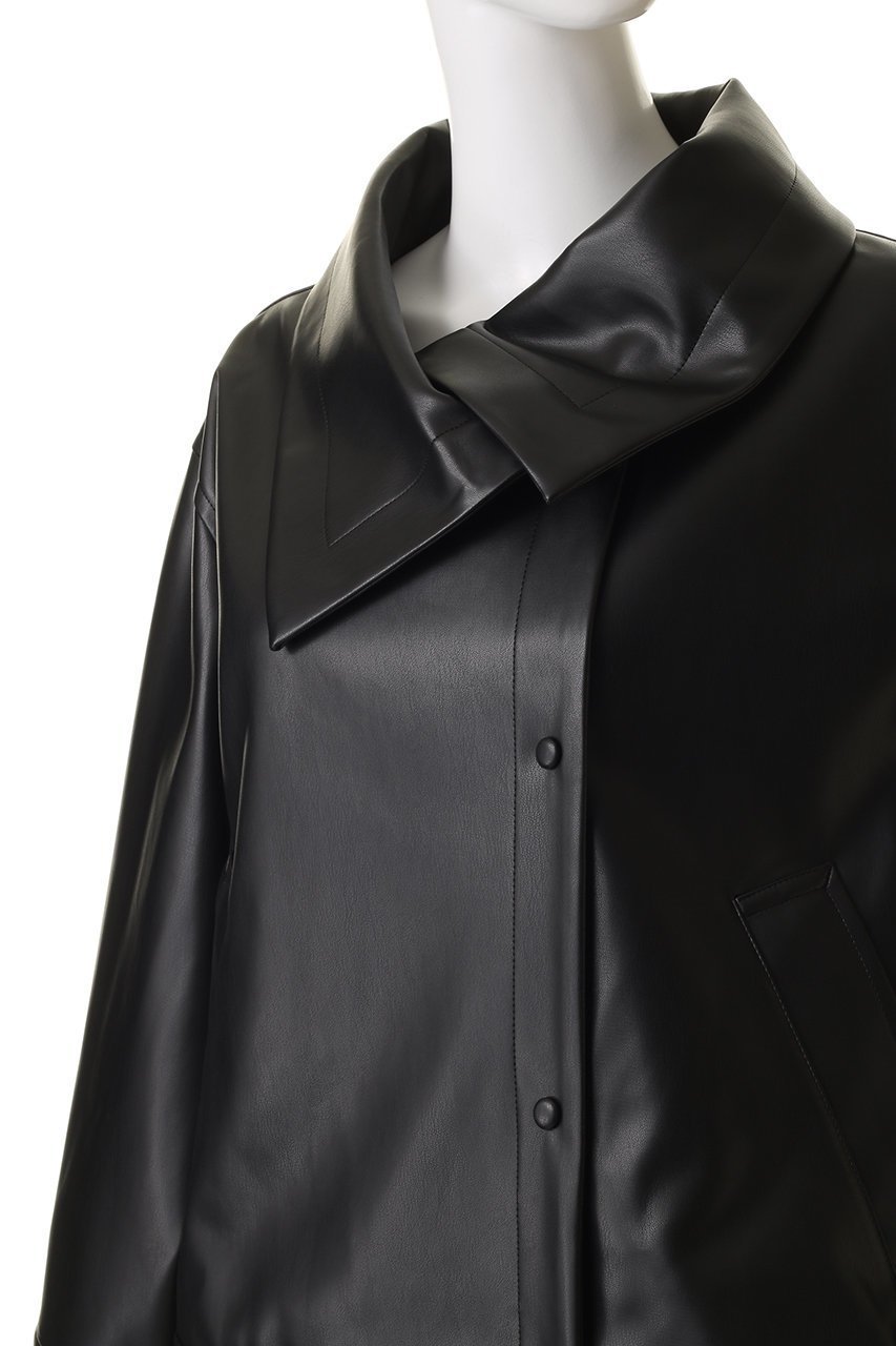 【プルミエ アロンディスモン/1er Arrondissement】のフェイクレザージャケット 人気、トレンドファッション・服の通販 founy(ファニー) 　ファッション　Fashion　レディースファッション　Fashion for Women　アウター　Coat / Outerwear Collection　レディースジャケット・軽アウター　Jackets　ジャケット　Jacket, Outerwear　スタンド　Stand Collar, Upright Stand　フェイクレザー　Faux Leather, PU Leather　ブルゾン　Blouson, Bomber Jacket　モダン　Modern, Contemporary　リアル　Real, Realistic　エレガント 上品　Elegant　A/W・秋冬　Autumn/Winter　other-5|ID: prp329100004719428 ipo3291000000035561365