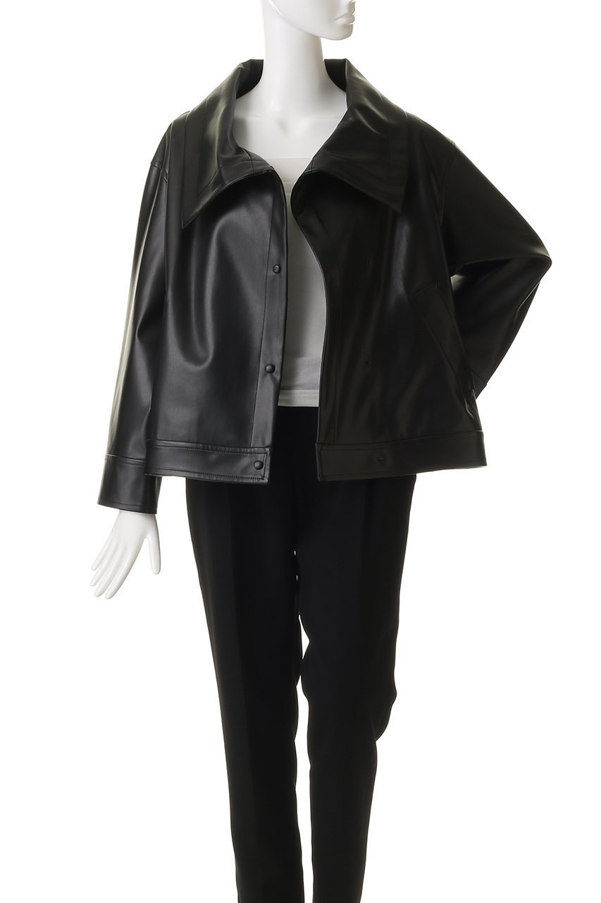 【プルミエ アロンディスモン/1er Arrondissement】のフェイクレザージャケット 人気、トレンドファッション・服の通販 founy(ファニー) 　ファッション　Fashion　レディースファッション　Fashion for Women　アウター　Coat / Outerwear Collection　レディースジャケット・軽アウター　Jackets　ジャケット　Jacket, Outerwear　スタンド　Stand Collar, Upright Stand　フェイクレザー　Faux Leather, PU Leather　ブルゾン　Blouson, Bomber Jacket　モダン　Modern, Contemporary　リアル　Real, Realistic　エレガント 上品　Elegant　A/W・秋冬　Autumn/Winter　other-7|ID: prp329100004719428 ipo3291000000035561369