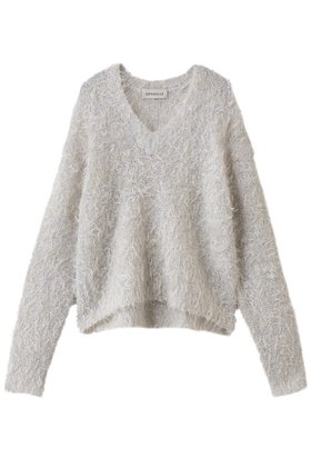 【デパリエ/DEPAREILLE】 モヘアグリッターシャギーVネックニット人気、トレンドファッション・服の通販 founy(ファニー) ファッション Fashion レディースファッション Fashion for Women トップス・カットソー Cut & Sew Tops ニット Knit Tops & Sweaters カジュアルプルオーバー・ニットトップス Pullovers & Knit Tops / Casual Pullovers Vネックトップス V-Neck Tops / V-Cut Neckline Shirts シンプル Simple, Minimal ヘムライン Hemline, Bottom Cut ボトム Bottoms, Lower Wear 新作・新入荷 New Arrivals / New In |ID:prp329100004719437