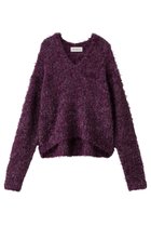 【デパリエ/DEPAREILLE】のモヘアグリッターシャギーVネックニット パープル|ID: prp329100004719437 ipo3291000000034103389