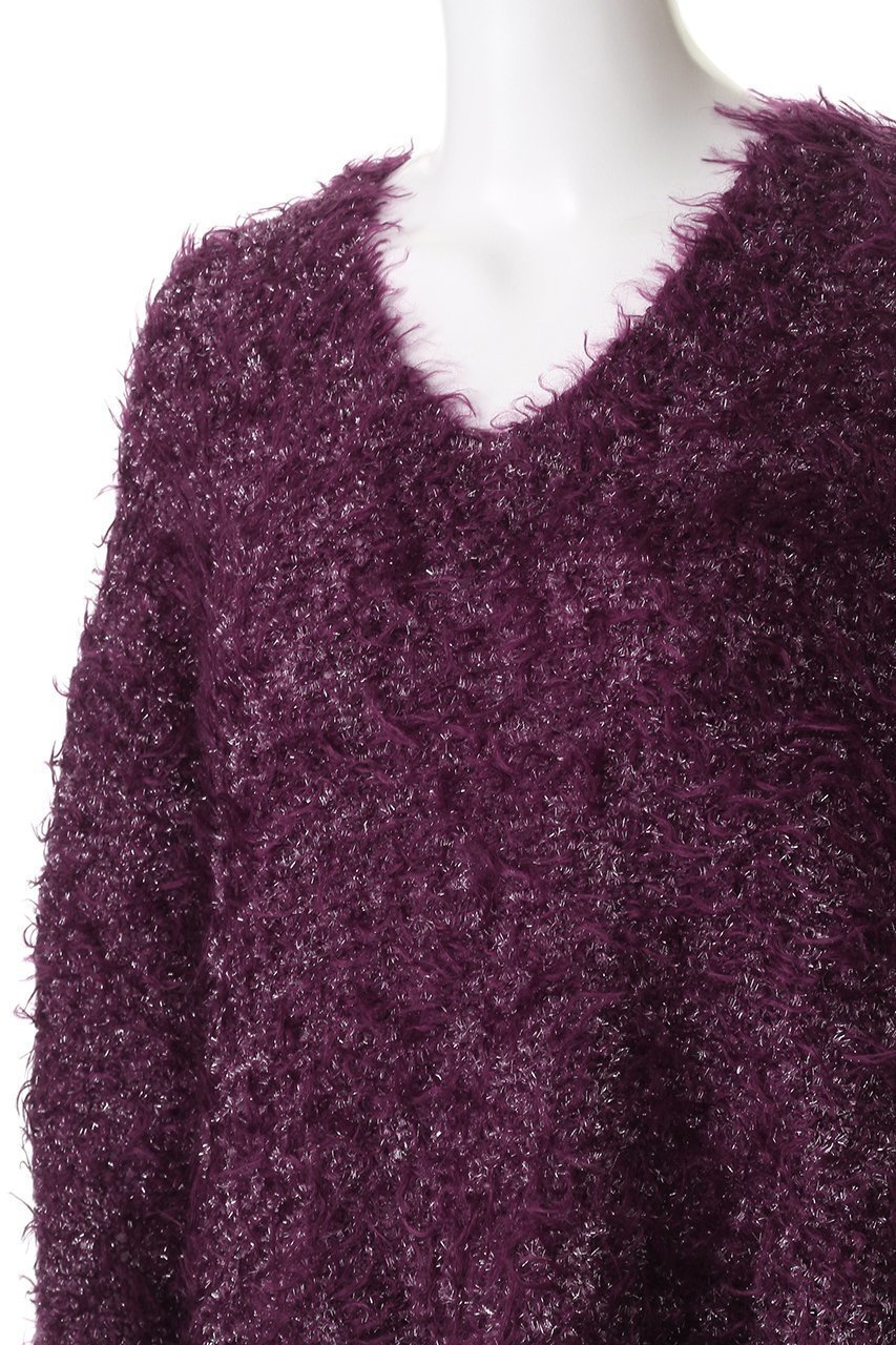【デパリエ/DEPAREILLE】のモヘアグリッターシャギーVネックニット 人気、トレンドファッション・服の通販 founy(ファニー) 　ファッション　Fashion　レディースファッション　Fashion for Women　トップス・カットソー　Cut & Sew Tops　ニット　Knit Tops & Sweaters　カジュアルプルオーバー・ニットトップス　Pullovers & Knit Tops / Casual Pullovers　Vネックトップス　V-Neck Tops / V-Cut Neckline Shirts　シンプル　Simple, Minimal　ヘムライン　Hemline, Bottom Cut　ボトム　Bottoms, Lower Wear　新作・新入荷　New Arrivals / New In　other-5|ID: prp329100004719437 ipo3291000000034103394