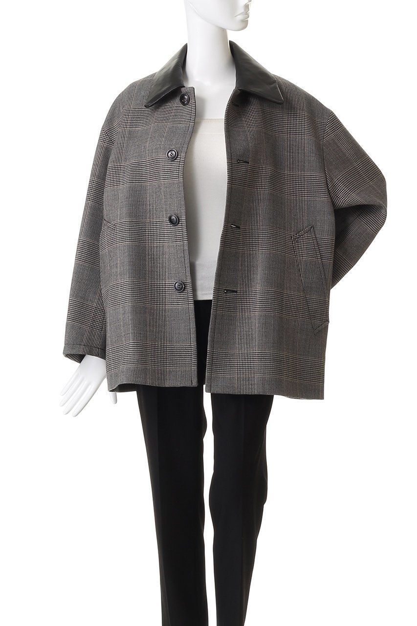 【デパリエ/DEPAREILLE】のグレンチェックレザーカラージャケット 人気、トレンドファッション・服の通販 founy(ファニー) 　ファッション　Fashion　レディースファッション　Fashion for Women　アウター　Coat / Outerwear Collection　レディースジャケット・軽アウター　Jackets　おすすめ　Recommended / Our Picks　ジャケット　Jacket, Outerwear　チェック　Check, Plaid, Tartan　マニッシュ　Mannish, Boyish　エレガント 上品　Elegant　新作・新入荷　New Arrivals / New In　other-8|ID: prp329100004719438 ipo3291000000034103403