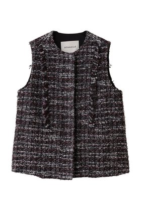 【デパリエ/DEPAREILLE】 ミックスツイードジレ人気、トレンドファッション・服の通販 founy(ファニー) ファッション Fashion レディースファッション Fashion for Women アウター Coat / Outerwear Collection レディースジャケット・軽アウター Jackets おすすめ Recommended / Our Picks ジャケット Jacket, Outerwear セレモニー Ceremony フリンジ Fringe, Tassel ベスト Vest, Waistcoat エレガント 上品 Elegant 新作・新入荷 New Arrivals / New In |ID:prp329100004719439