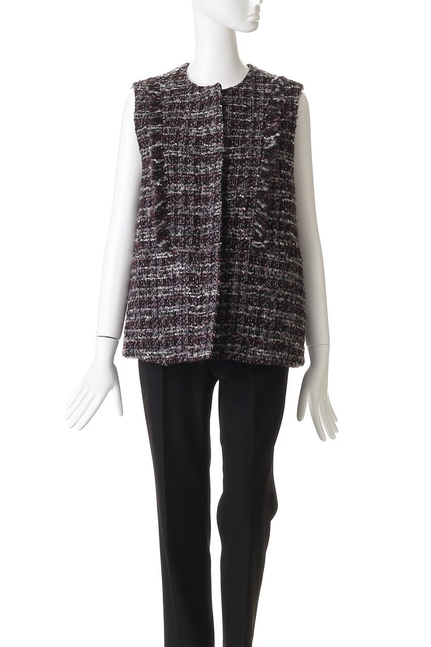 【デパリエ/DEPAREILLE】のミックスツイードジレ 人気、トレンドファッション・服の通販 founy(ファニー) 　ファッション　Fashion　レディースファッション　Fashion for Women　アウター　Coat / Outerwear Collection　レディースジャケット・軽アウター　Jackets　おすすめ　Recommended / Our Picks　ジャケット　Jacket, Outerwear　セレモニー　Ceremony　フリンジ　Fringe, Tassel　ベスト　Vest, Waistcoat　エレガント 上品　Elegant　other-2|ID: prp329100004719439 ipo3291000000035924812