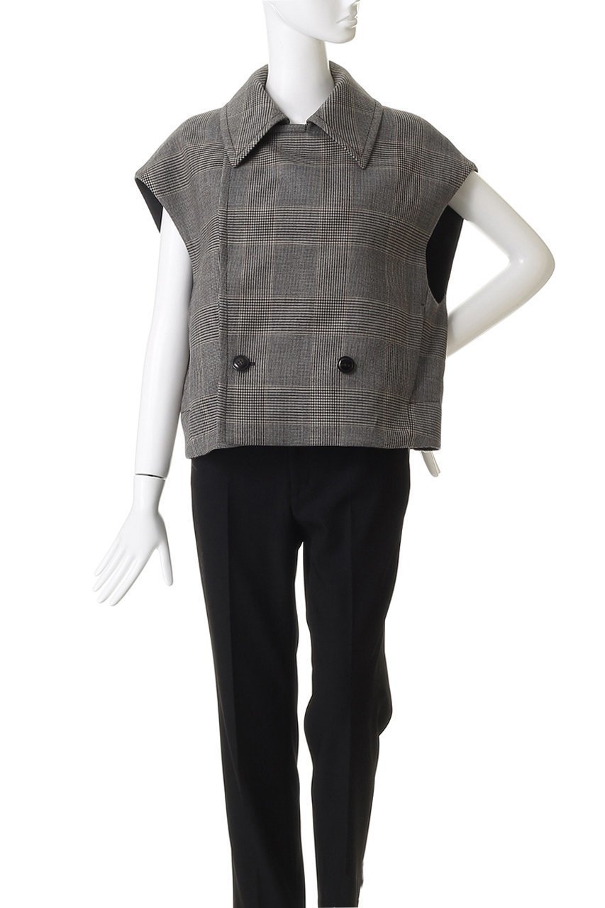 【デパリエ/DEPAREILLE】のグレンチェックジレ 人気、トレンドファッション・服の通販 founy(ファニー) 　ファッション　Fashion　レディースファッション　Fashion for Women　アウター　Coat / Outerwear Collection　レディースジャケット・軽アウター　Jackets　ショート　Short, Short Length　ジャケット　Jacket, Outerwear　チェック　Check, Plaid, Tartan　トレンド　Trend, Trending Now　バランス　Balance, Style Balance　ビッグ　Big, Oversized　ベスト　Vest, Waistcoat　新作・新入荷　New Arrivals / New In　other-7|ID: prp329100004719440 ipo3291000000034103420