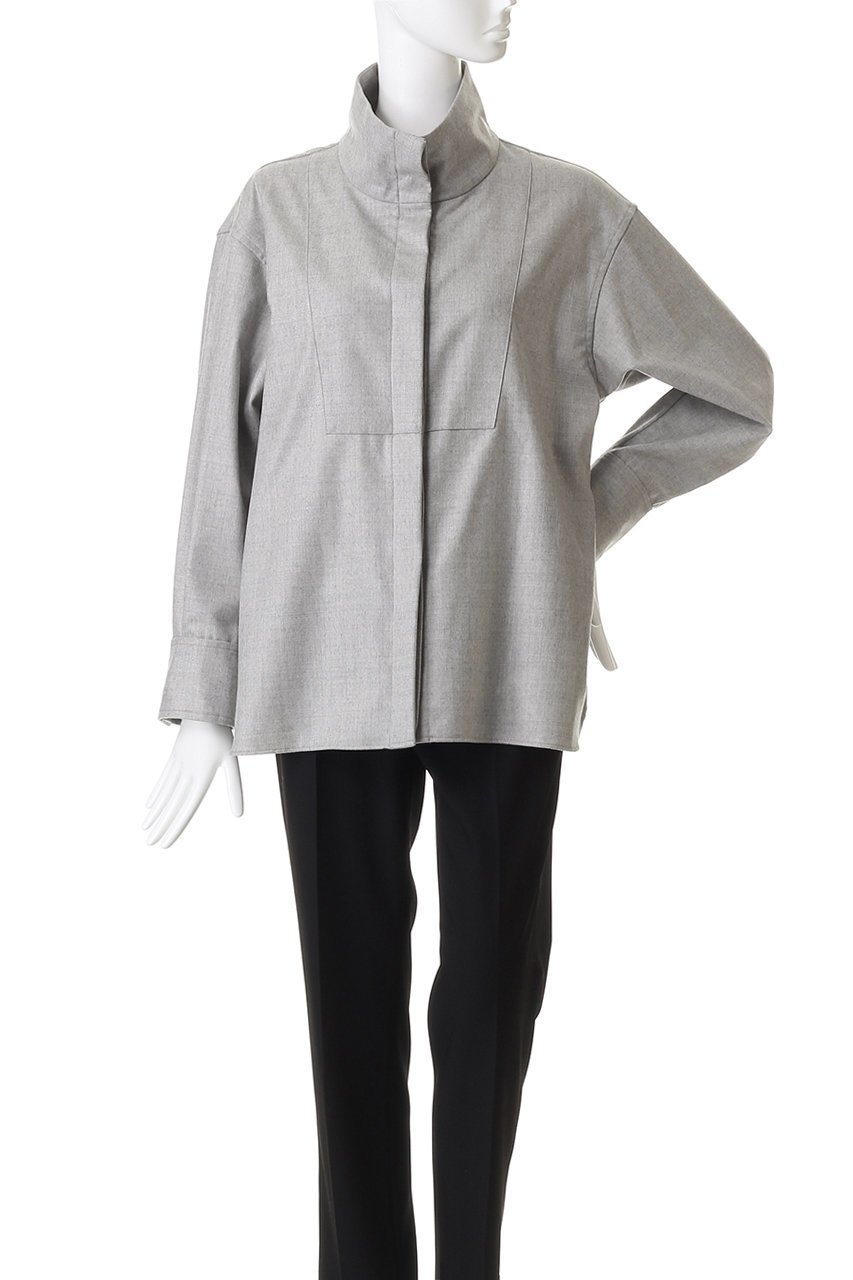 【デパリエ/DEPAREILLE】のサキソニースタンドカラーシャツ 人気、トレンドファッション・服の通販 founy(ファニー) 　ファッション　Fashion　レディースファッション　Fashion for Women　トップス・カットソー　Cut & Sew Tops　シャツ・ブラウス・オフィスカジュアル　Elegant Blouses & Button-Ups　シンプル　Simple, Minimal　スタンド　Stand Collar, Upright Stand　スリット　Slit, Slit Detail　スリーブ　Sleeve, Long Sleeve / Short Sleeve　フロント　Front, Front Design　ロング　Long, Long-Length　新作・新入荷　New Arrivals / New In　other-2|ID: prp329100004719441 ipo3291000000034103425