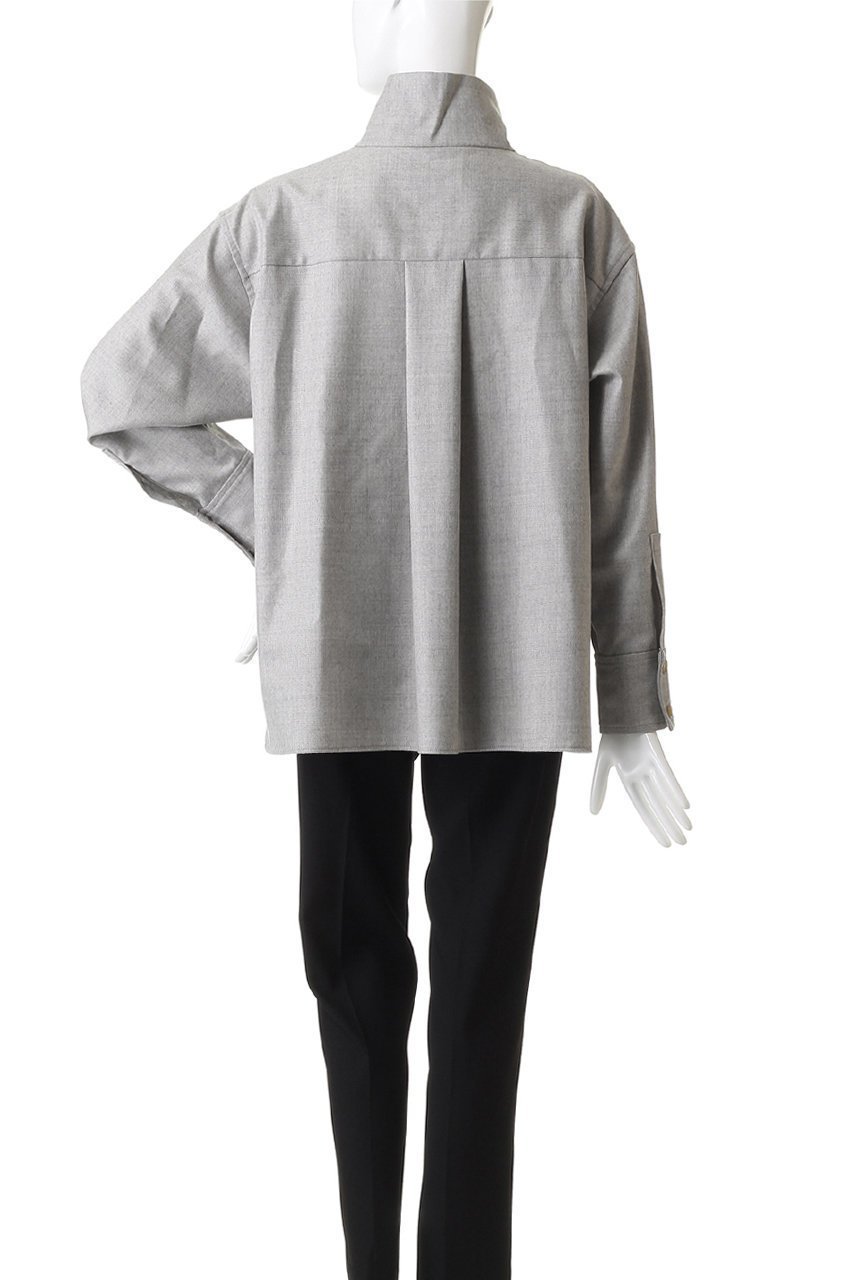 【デパリエ/DEPAREILLE】のサキソニースタンドカラーシャツ 人気、トレンドファッション・服の通販 founy(ファニー) 　ファッション　Fashion　レディースファッション　Fashion for Women　トップス・カットソー　Cut & Sew Tops　シャツ・ブラウス・オフィスカジュアル　Elegant Blouses & Button-Ups　シンプル　Simple, Minimal　スタンド　Stand Collar, Upright Stand　スリット　Slit, Slit Detail　スリーブ　Sleeve, Long Sleeve / Short Sleeve　フロント　Front, Front Design　ロング　Long, Long-Length　新作・新入荷　New Arrivals / New In　other-4|ID: prp329100004719441 ipo3291000000034103427