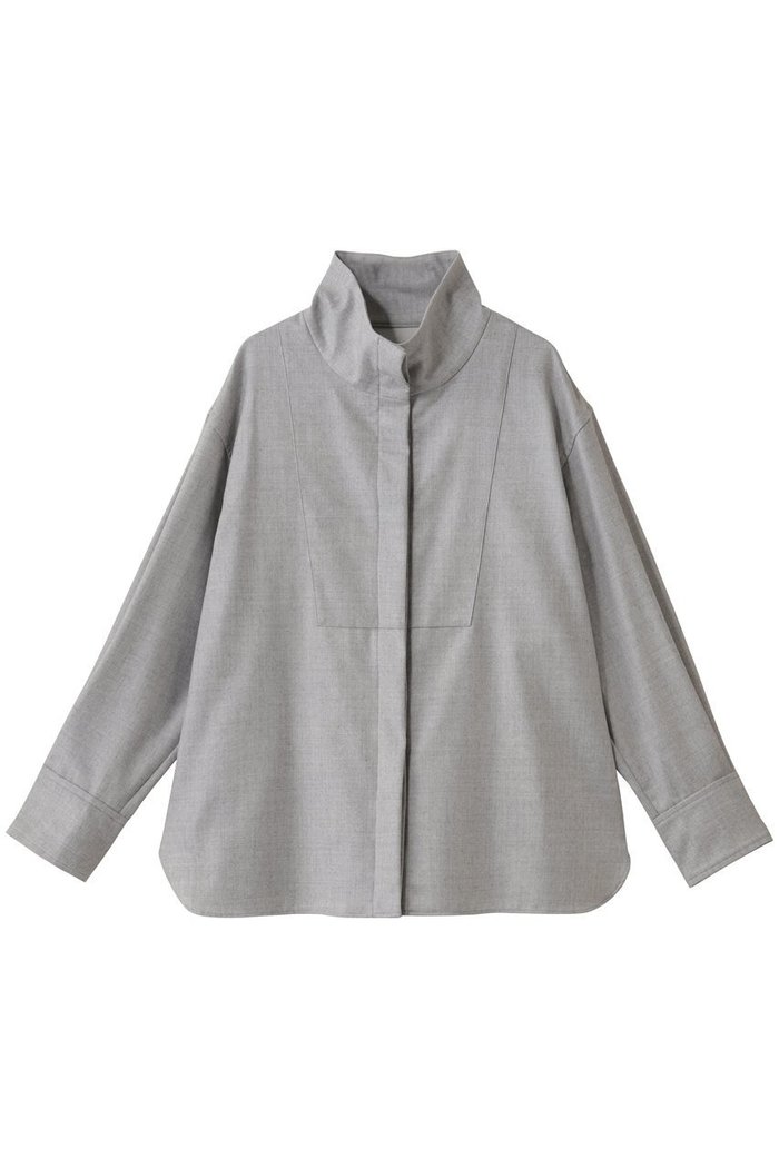 【デパリエ/DEPAREILLE】のサキソニースタンドカラーシャツ インテリア・キッズ・メンズ・レディースファッション・服の通販 founy(ファニー) https://founy.com/ ファッション Fashion レディースファッション Fashion for Women トップス・カットソー Cut & Sew Tops シャツ・ブラウス・オフィスカジュアル Elegant Blouses & Button-Ups シンプル Simple, Minimal スタンド Stand Collar, Upright Stand スリット Slit, Slit Detail スリーブ Sleeve, Long Sleeve / Short Sleeve フロント Front, Front Design ロング Long, Long-Length |ID: prp329100004719441 ipo3291000000035948762