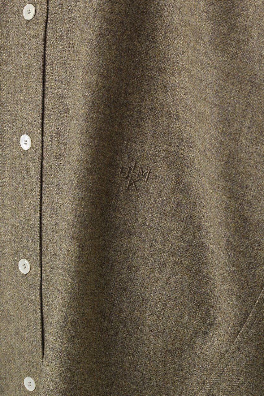【ブラミンク/BLAMINK】の【BLMK】ウールカシミヤレギュラーカラーシャツ 人気、トレンドファッション・服の通販 founy(ファニー) 　ファッション　Fashion　レディースファッション　Fashion for Women　トップス・カットソー　Cut & Sew Tops　シャツ・ブラウス・オフィスカジュアル　Elegant Blouses & Button-Ups　スリーブ　Sleeve, Long Sleeve / Short Sleeve　ベーシック　Basic, Essential　ロング　Long, Long-Length　新作・新入荷　New Arrivals / New In　other-6|ID: prp329100004719446 ipo3291000000034103465