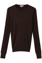 【ブラミンク/BLAMINK】のカシミヤシルクリブクルーネックニット ダークブラウン|ID: prp329100004719448 ipo3291000000036135781
