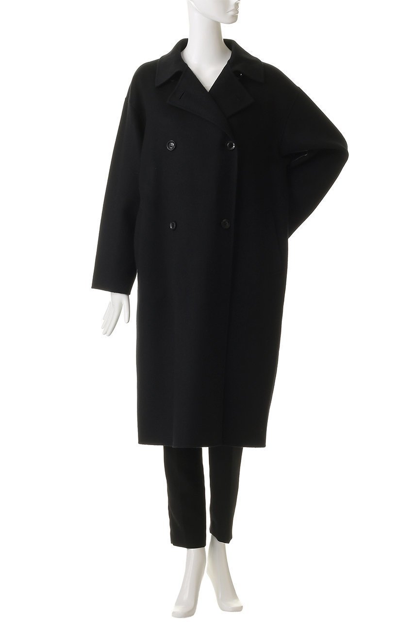 【エステータ/esteta】のウールリバー ケープ付き コート 人気、トレンドファッション・服の通販 founy(ファニー) 　ファッション　Fashion　レディースファッション　Fashion for Women　アウター　Coat / Outerwear Collection　コート・ロングコート・ピーコート　Long Coats, Peacoats & More　クラシカル　Classical, Vintage-Inspired　シンプル　Simple, Minimal　ジャケット　Jacket, Outerwear　ダブル　Double, Double-Breasted　デニム　Denim, Jeans Material　リュクス　Luxury, Elegant, High-End, Chic　ロング　Long, Long-Length　other-7|ID: prp329100004719451 ipo3291000000035708596