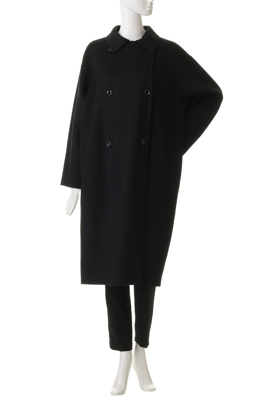 【エステータ/esteta】のウールリバー ケープ付き コート 人気、トレンドファッション・服の通販 founy(ファニー) 　ファッション　Fashion　レディースファッション　Fashion for Women　アウター　Coat / Outerwear Collection　コート・ロングコート・ピーコート　Long Coats, Peacoats & More　クラシカル　Classical, Vintage-Inspired　シンプル　Simple, Minimal　ジャケット　Jacket, Outerwear　ダブル　Double, Double-Breasted　デニム　Denim, Jeans Material　リュクス　Luxury, Elegant, High-End, Chic　ロング　Long, Long-Length　other-8|ID: prp329100004719451 ipo3291000000035708597