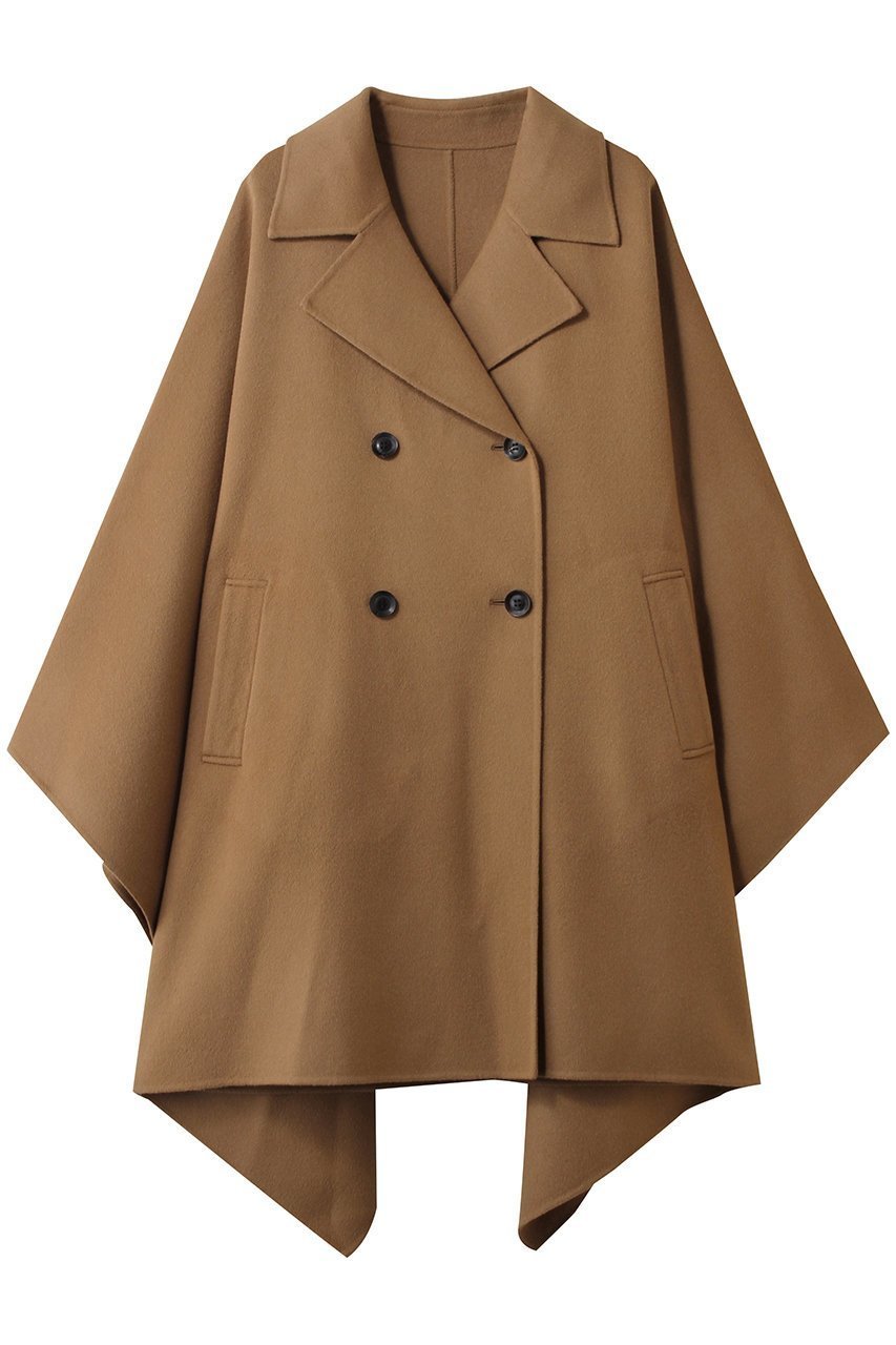 【エステータ/esteta】のウールリバー ポンチョ コート インテリア・キッズ・メンズ・レディースファッション・服の通販 founy(ファニー) 　ファッション　Fashion　レディースファッション　Fashion for Women　アウター　Coat / Outerwear Collection　コート・ロングコート・ピーコート　Long Coats, Peacoats & More　ポンチョ・ケープコート　Ponchos & Capes　なめらか　Smooth, Silky Texture　エレガント 上品　Elegant　カッティング　Cutting Detail　トレンド　Trend, Trending Now　ハンカチ　Handkerchief, Hanky　ポンチョ　Poncho, Cape Style　ロング　Long, Long-Length　ベージュ|ID: prp329100004719452 ipo3291000000035842578