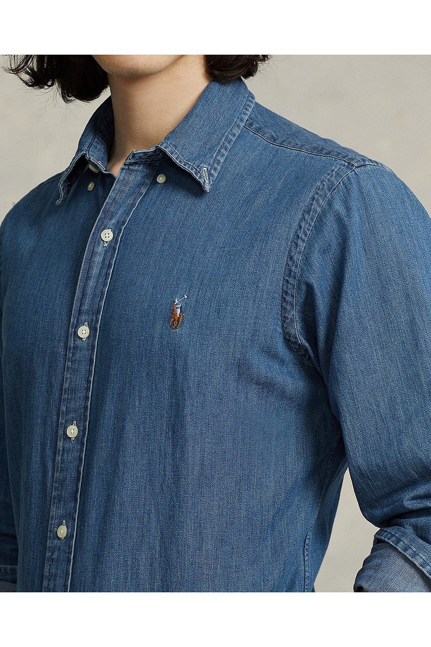 【ラルフローレン/RALPH LAUREN / MEN】の【MEN】【POLO RALPH LAUREN】カスタム フィット デニム シャツ 人気、トレンドファッション・服の通販 founy(ファニー) 　ファッション　Fashion　メンズファッション　Fashion for Men　クラシック　Classic, Timeless Style　スリーブ　Sleeve, Long Sleeve / Short Sleeve　デニム　Denim, Jeans Material　フィット　Fit, Slim Fit　ロング　Long, Long-Length　新作・新入荷　New Arrivals / New In　other-2|ID: prp329100004719460 ipo3291000000034103564