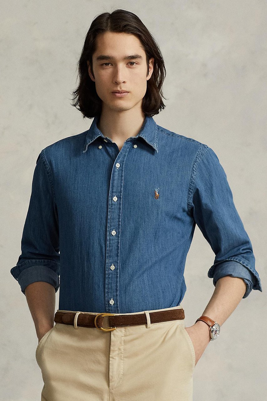 【ラルフローレン/RALPH LAUREN / MEN】の【MEN】【POLO RALPH LAUREN】カスタム フィット デニム シャツ 人気、トレンドファッション・服の通販 founy(ファニー) 　ファッション　Fashion　メンズファッション　Fashion for Men　クラシック　Classic, Timeless Style　スリーブ　Sleeve, Long Sleeve / Short Sleeve　デニム　Denim, Jeans Material　フィット　Fit, Slim Fit　ロング　Long, Long-Length　新作・新入荷　New Arrivals / New In　other-5|ID: prp329100004719460 ipo3291000000034103567