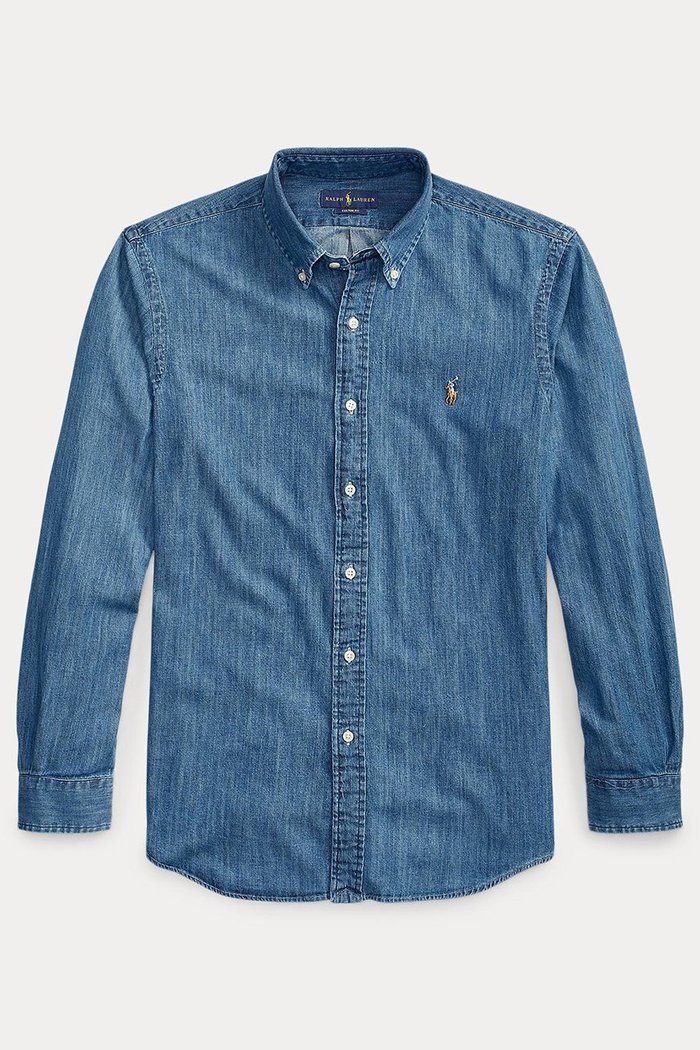 【ラルフローレン/RALPH LAUREN / MEN】の【MEN】【POLO RALPH LAUREN】カスタムフィット デニム シャツ インテリア・キッズ・メンズ・レディースファッション・服の通販 founy(ファニー) https://founy.com/ ファッション Fashion メンズファッション Fashion for Men クラシック Classic, Timeless Style スリーブ Sleeve, Long Sleeve / Short Sleeve デニム Denim, Jeans Material フィット Fit, Slim Fit ロング Long, Long-Length |ID: prp329100004719460 ipo3291000000035948812