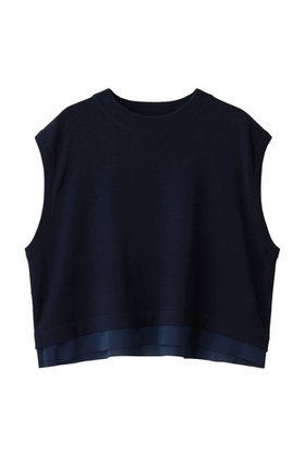 【ミズイロ インド/mizuiro ind】 chiffon frill hem vest ベスト人気、トレンドファッション・服の通販 founy(ファニー) ファッション Fashion レディースファッション Fashion for Women トップス・カットソー Cut & Sew Tops ニット Knit Tops & Sweaters ベスト&ジレ / 重ね着スタイル Vests & Gilets カジュアルプルオーバー・ニットトップス Pullovers & Knit Tops / Casual Pullovers ショート Short, Short Length スリーブ Sleeve, Long Sleeve / Short Sleeve バランス Balance, Style Balance フレンチ French, French Style ベスト Vest, Waistcoat 新作・新入荷 New Arrivals / New In |ID:prp329100004720735