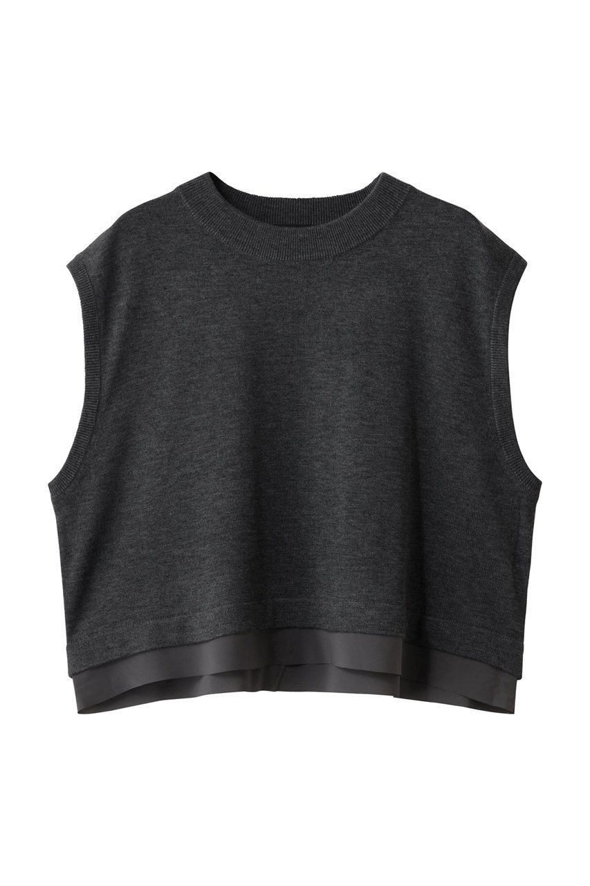 【ミズイロ インド/mizuiro ind】のchiffon frill hem vest ベスト インテリア・キッズ・メンズ・レディースファッション・服の通販 founy(ファニー) 　ファッション　Fashion　レディースファッション　Fashion for Women　トップス・カットソー　Cut & Sew Tops　ニット　Knit Tops & Sweaters　ベスト&ジレ / 重ね着スタイル　Vests & Gilets　カジュアルプルオーバー・ニットトップス　Pullovers & Knit Tops / Casual Pullovers　ショート　Short, Short Length　スリーブ　Sleeve, Long Sleeve / Short Sleeve　バランス　Balance, Style Balance　フレンチ　French, French Style　ベスト　Vest, Waistcoat　新作・新入荷　New Arrivals / New In　c.gray|ID: prp329100004720735 ipo3291000000034113858