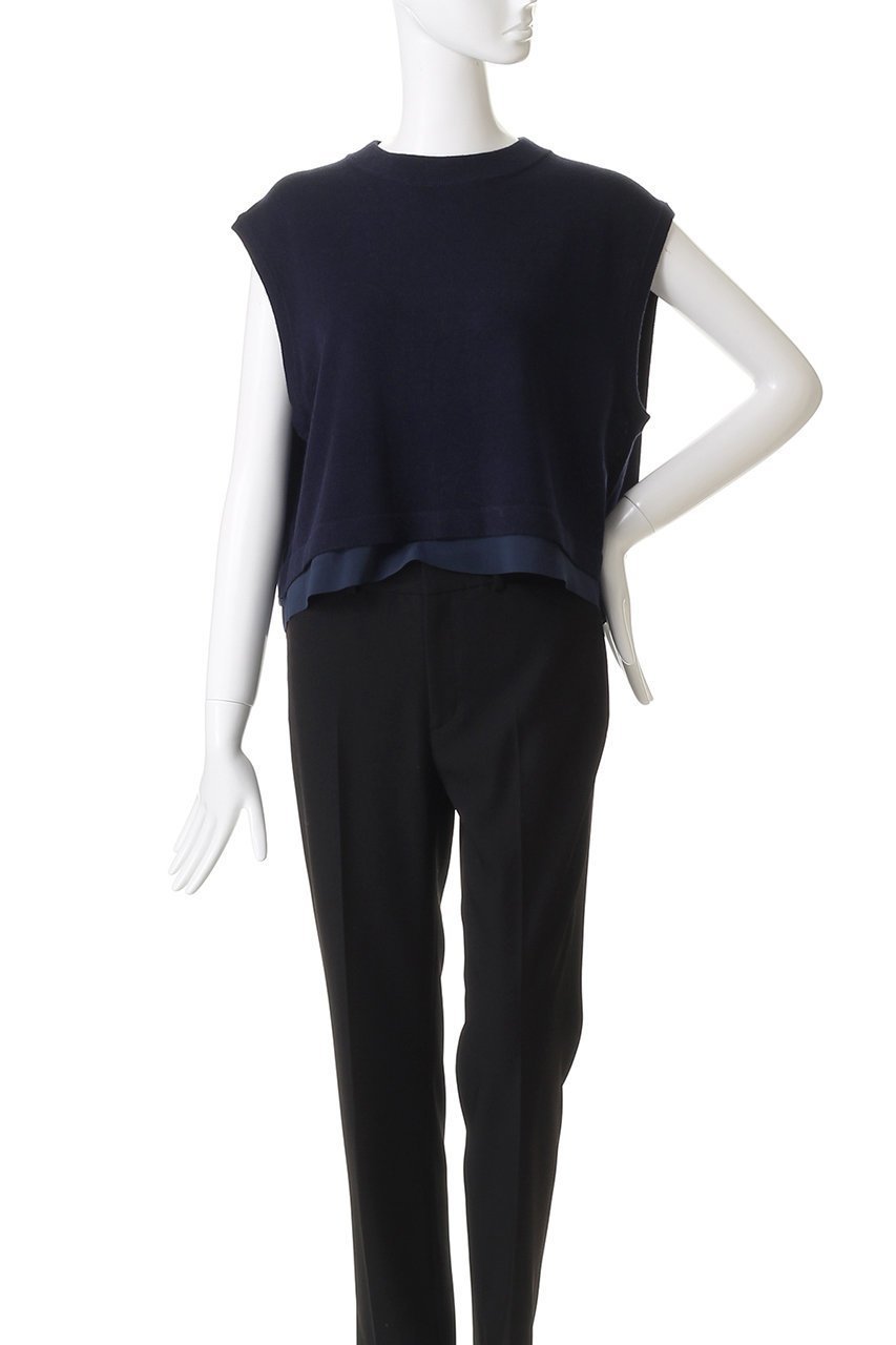 【ミズイロ インド/mizuiro ind】のchiffon frill hem vest ベスト 人気、トレンドファッション・服の通販 founy(ファニー) 　ファッション　Fashion　レディースファッション　Fashion for Women　トップス・カットソー　Cut & Sew Tops　ニット　Knit Tops & Sweaters　ベスト&ジレ / 重ね着スタイル　Vests & Gilets　カジュアルプルオーバー・ニットトップス　Pullovers & Knit Tops / Casual Pullovers　ショート　Short, Short Length　スリーブ　Sleeve, Long Sleeve / Short Sleeve　バランス　Balance, Style Balance　フレンチ　French, French Style　ベスト　Vest, Waistcoat　新作・新入荷　New Arrivals / New In　other-2|ID: prp329100004720735 ipo3291000000034113860